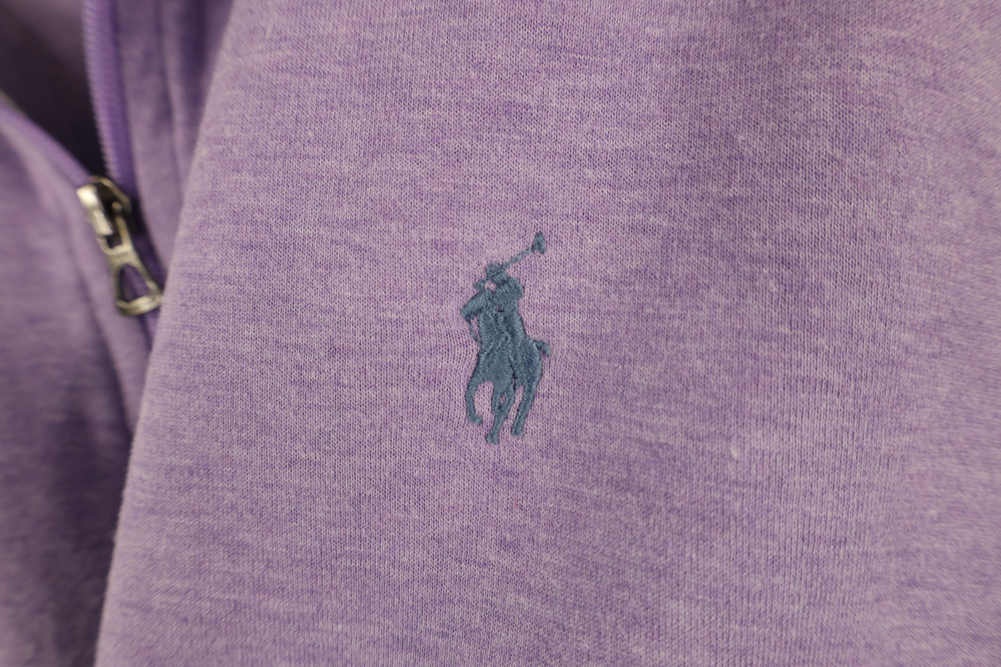 Polo Ralph Lauren Ralph Lauren Cotton Knit Half Zip Pullover Sweater Purple Size US L / EU 52-54 / 3 - 4 Thumbnail