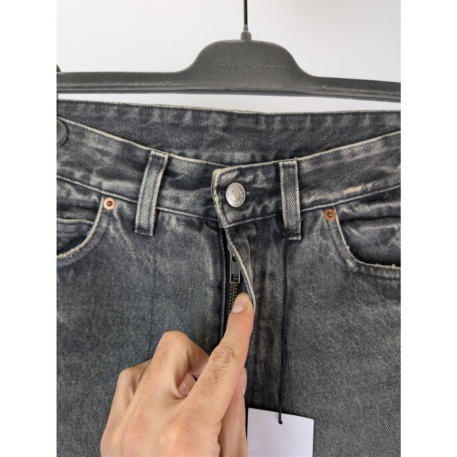 Martine Rose o1rshd1 Panelled Jean in Black Vintage Wash Size US 30 / EU 46 - 7 Thumbnail