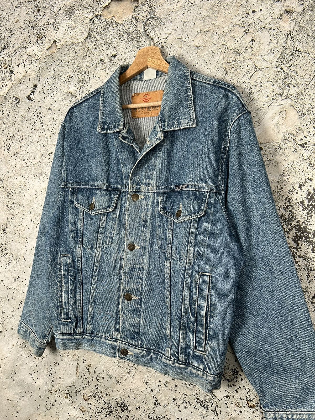 Vintage Vintage Denim Jacket Trucker 90s Streetwear Workwear Size US L / EU 52-54 / 3 - 2 Thumbnail
