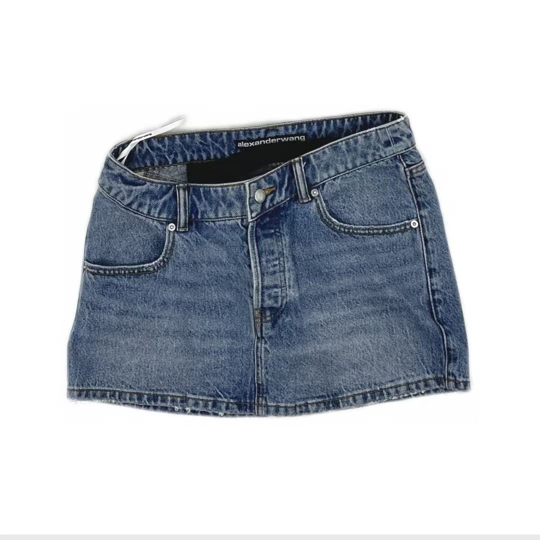 Alexander Wang Alexander Wang Asymmetrical Denim Mini Skirt 0079 Size 28" / US 6 / IT 42 - 1 Thumbnail