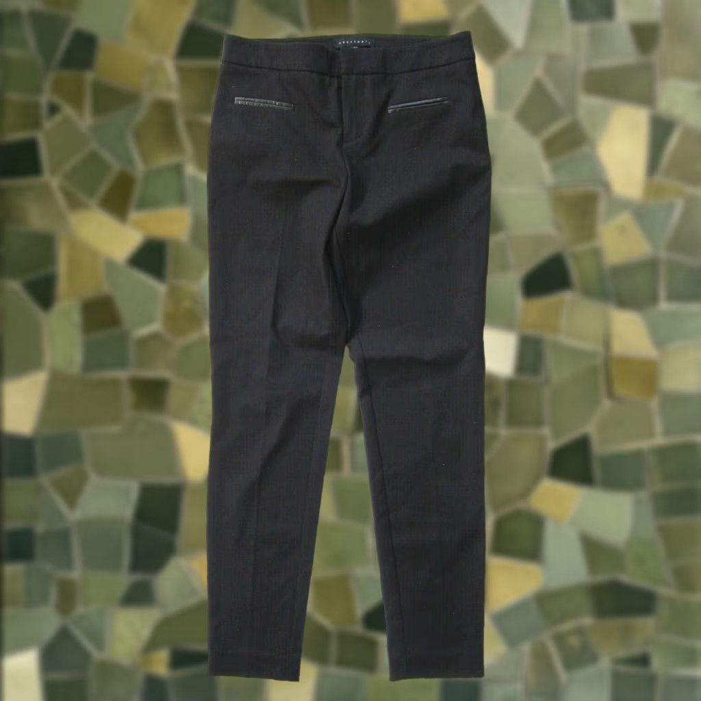 Sanctuary Sanctuary Black Stretch Slim Flat Front Office Dress Cocktail Work Pant Women 2 Size 26" / US 2 / IT 38 - 1 Thumbnail