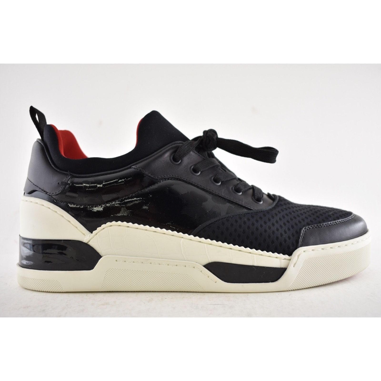 Christian Louboutin Christian Louboutin Aurelien Flat Black White Sneaker 44 11 Size US 11 / EU 44 - 2 Thumbnail