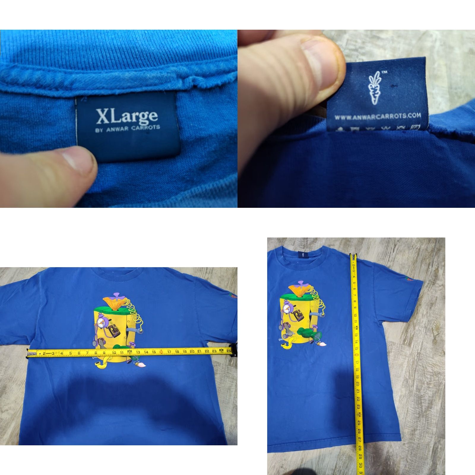 Carrots by Anwar Carrots Carrots By Anwar Men's XL Short Sleeve T-Shirt Blue Designer Streetwear Size US XL / EU 56 / 4 - 8 Thumbnail