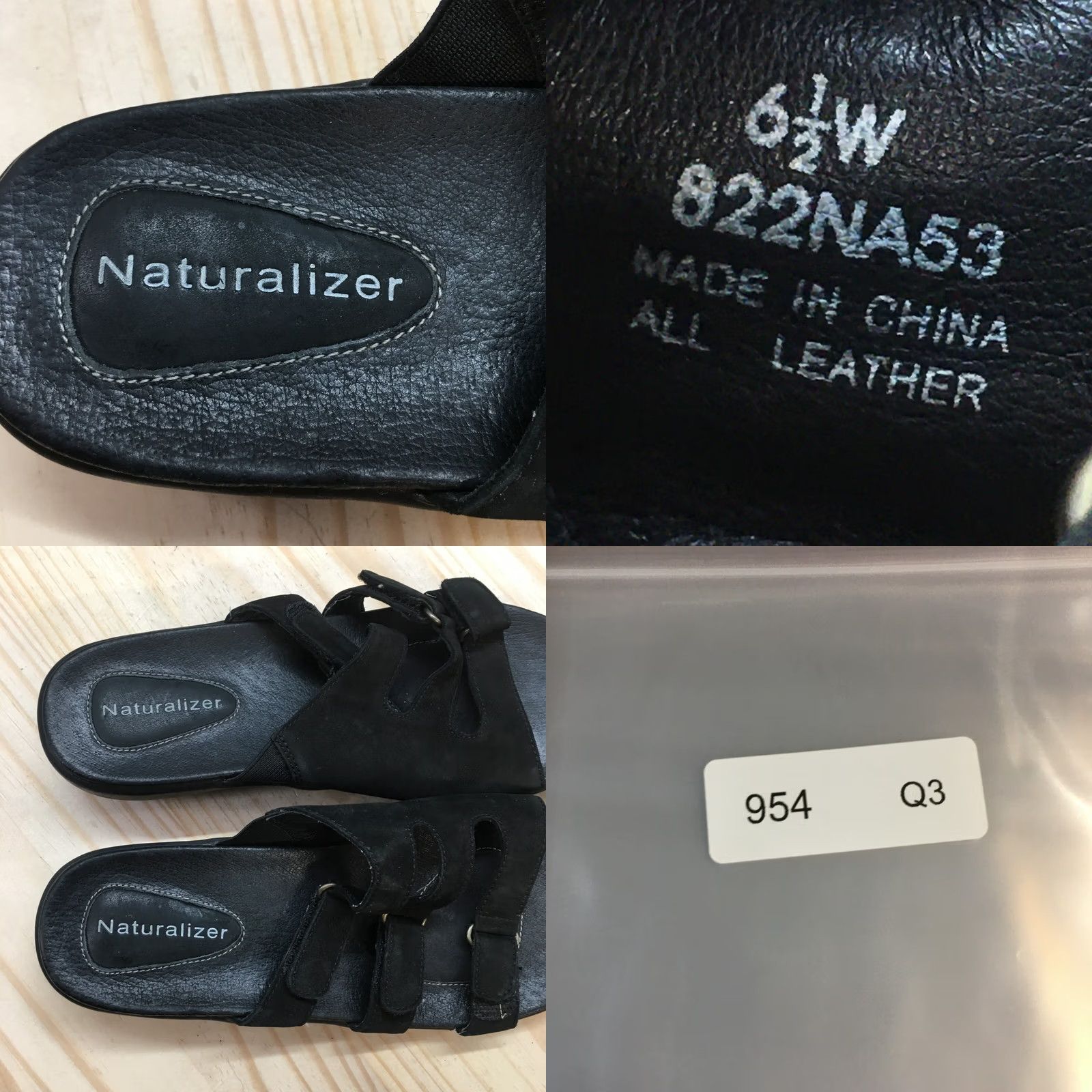 Naturalizer Naturalizer Sandal Womens 6.5W Black Easy Street Open Toe Slip-On Casual Suede Size US 7 / IT 37 - 9 Thumbnail