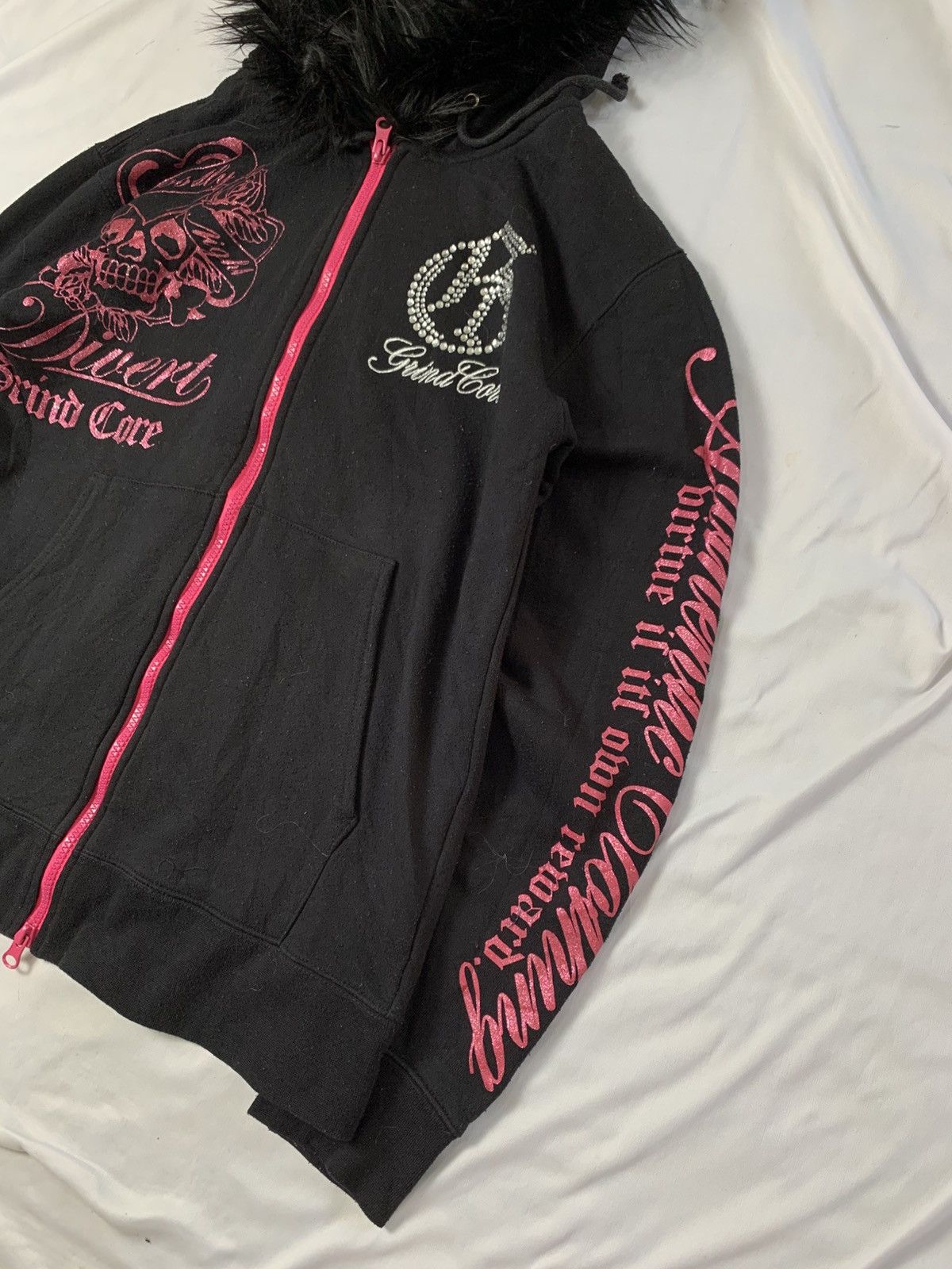 Le Grande Bleu (L.G.B.) Fur hoodie japanese style signal point y2k cyberpunk Size US M / EU 48-50 / 2 - 4 Thumbnail