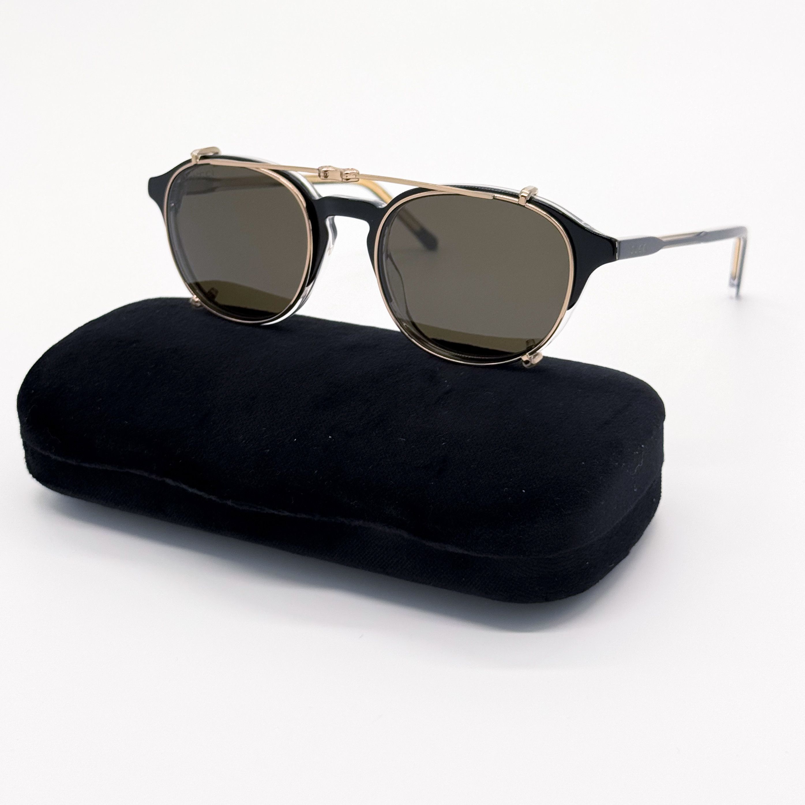 Gucci NEW GUCCI SUNGLASSES MEN ROUND BLACK GUCCI GG1212S 002 Size ONE SIZE - 4 Thumbnail