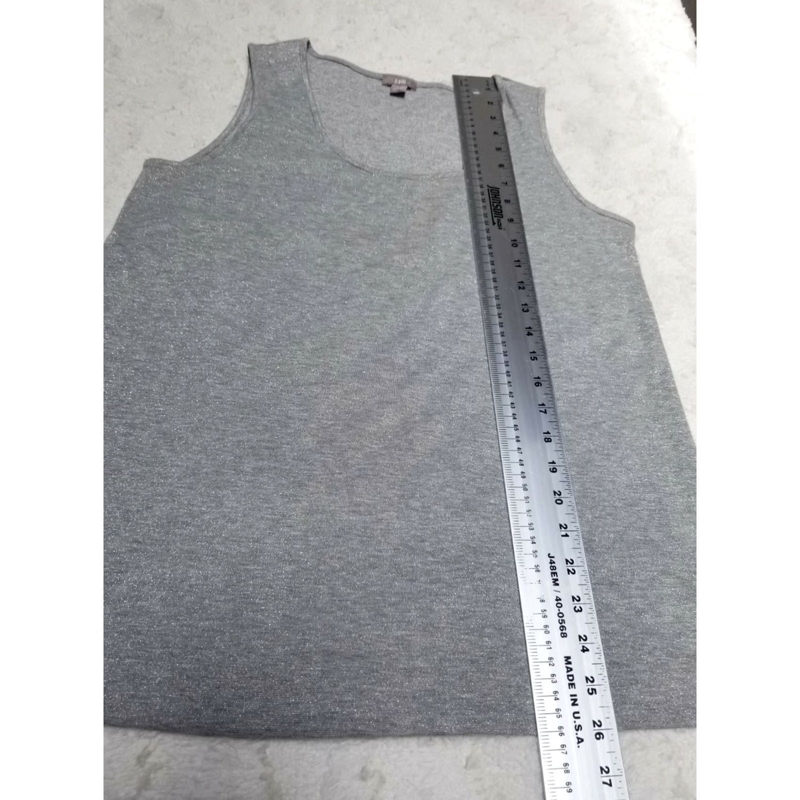 J. Jill J. Jill Women Tank Top Sleeveless Scoop Neck Metallic Gray Size S Regular Gray Metallic Sleeveless Camisole Casual Clothing Women Size S / US 4 / IT 40 - 6 Thumbnail