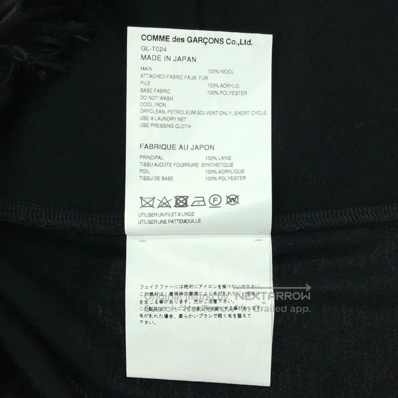 Comme des Garcons Comme Des Garcons Black Wool Knit Fur Collar Sweater Top Size M / US 6-8 / IT 42-44 - 7 Thumbnail