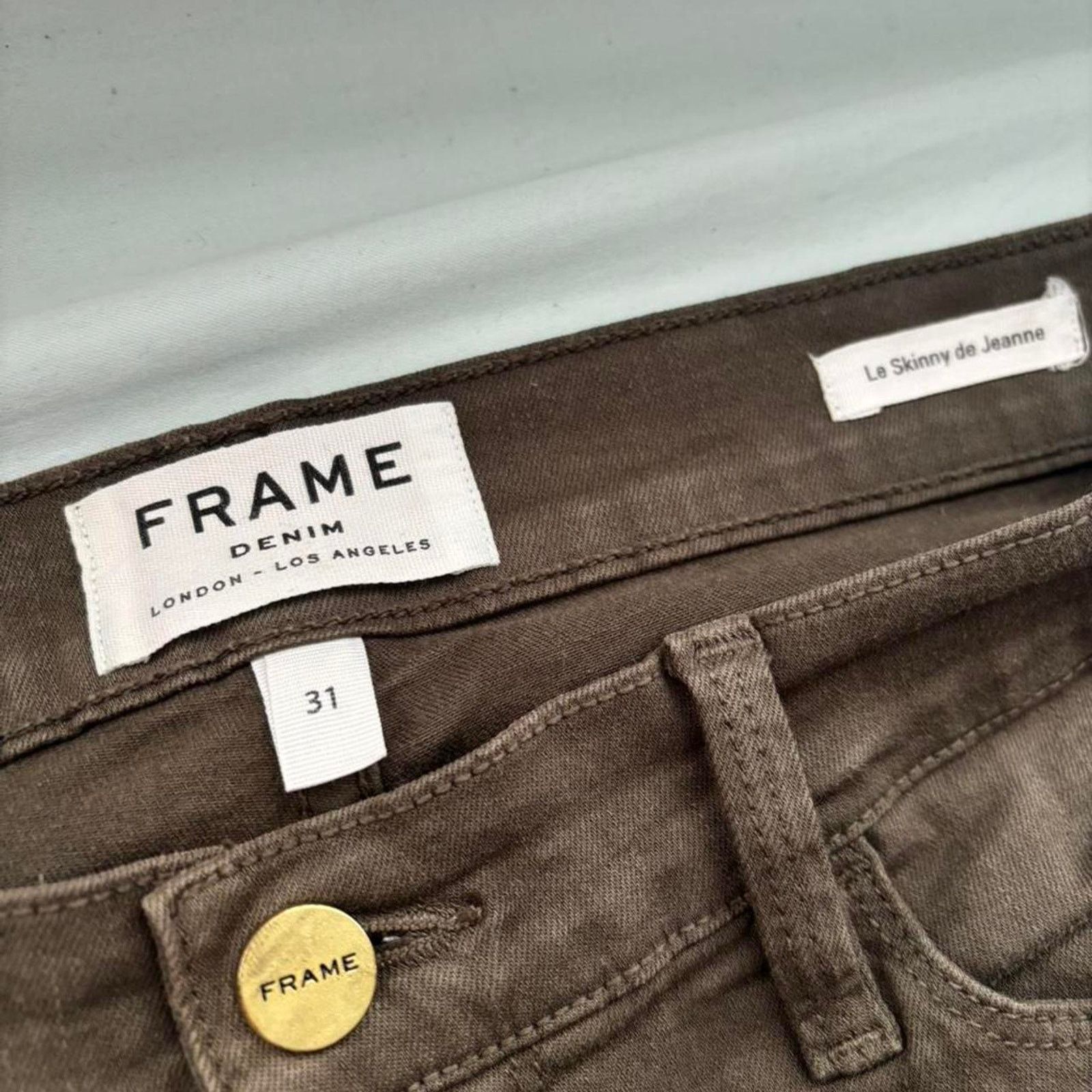 Frame Green ripped skinny jeans size Size 31" - 3 Thumbnail