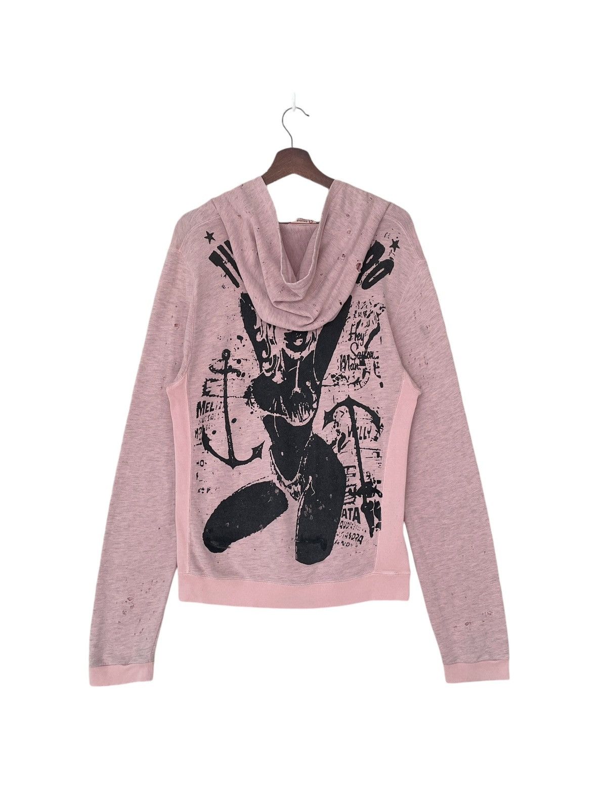 If Six Was Nine × Johnbull Vintage Brand John Bull Distressed Hoodie 1990s Size US M / EU 48-50 / 2 - 2 Thumbnail