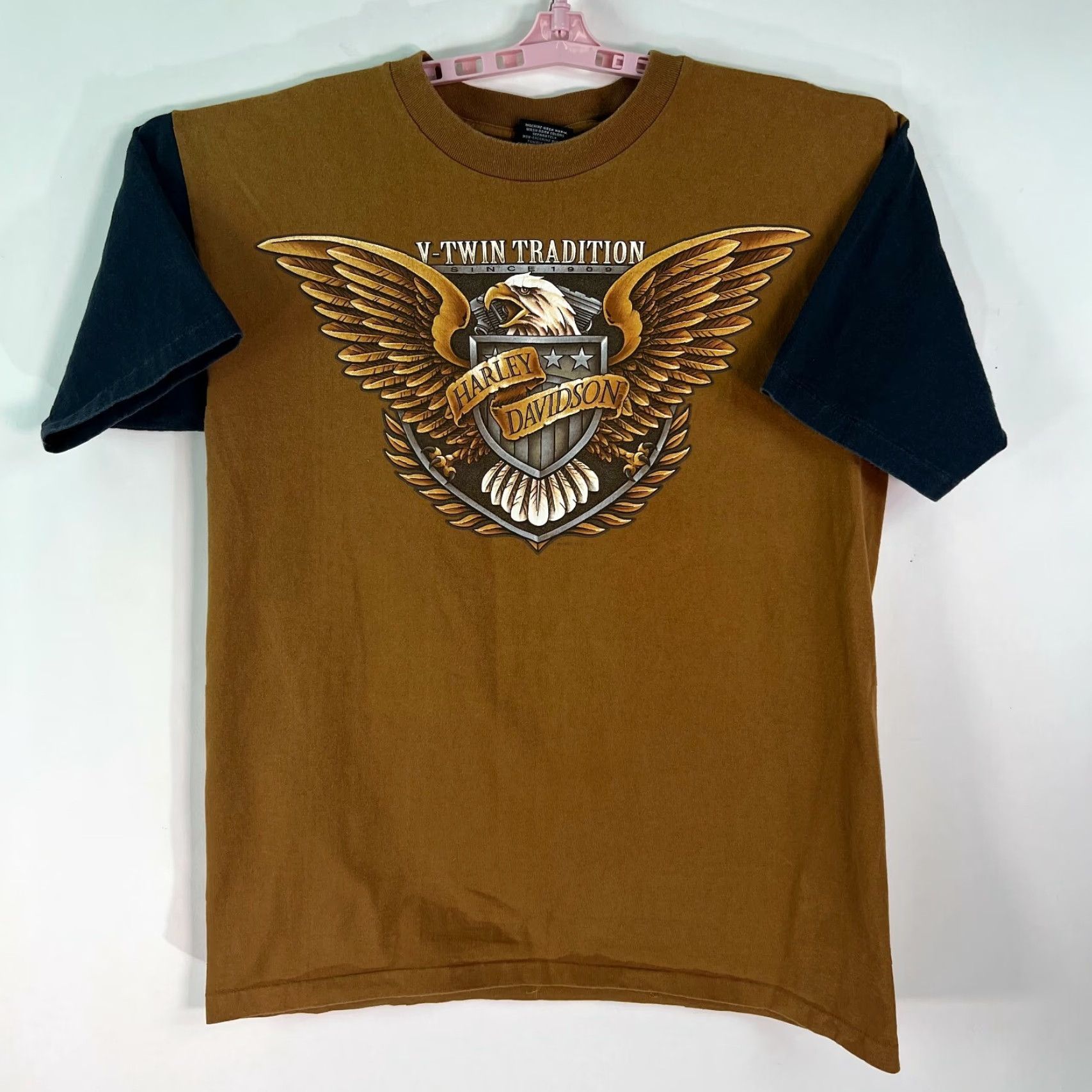 Harley Davidson VINTAGE Harley-Davidson 1995 Motorcycle Graphic T-Shirt Brown XL Mens Size US XL / EU 56 / 4 - 4 Thumbnail
