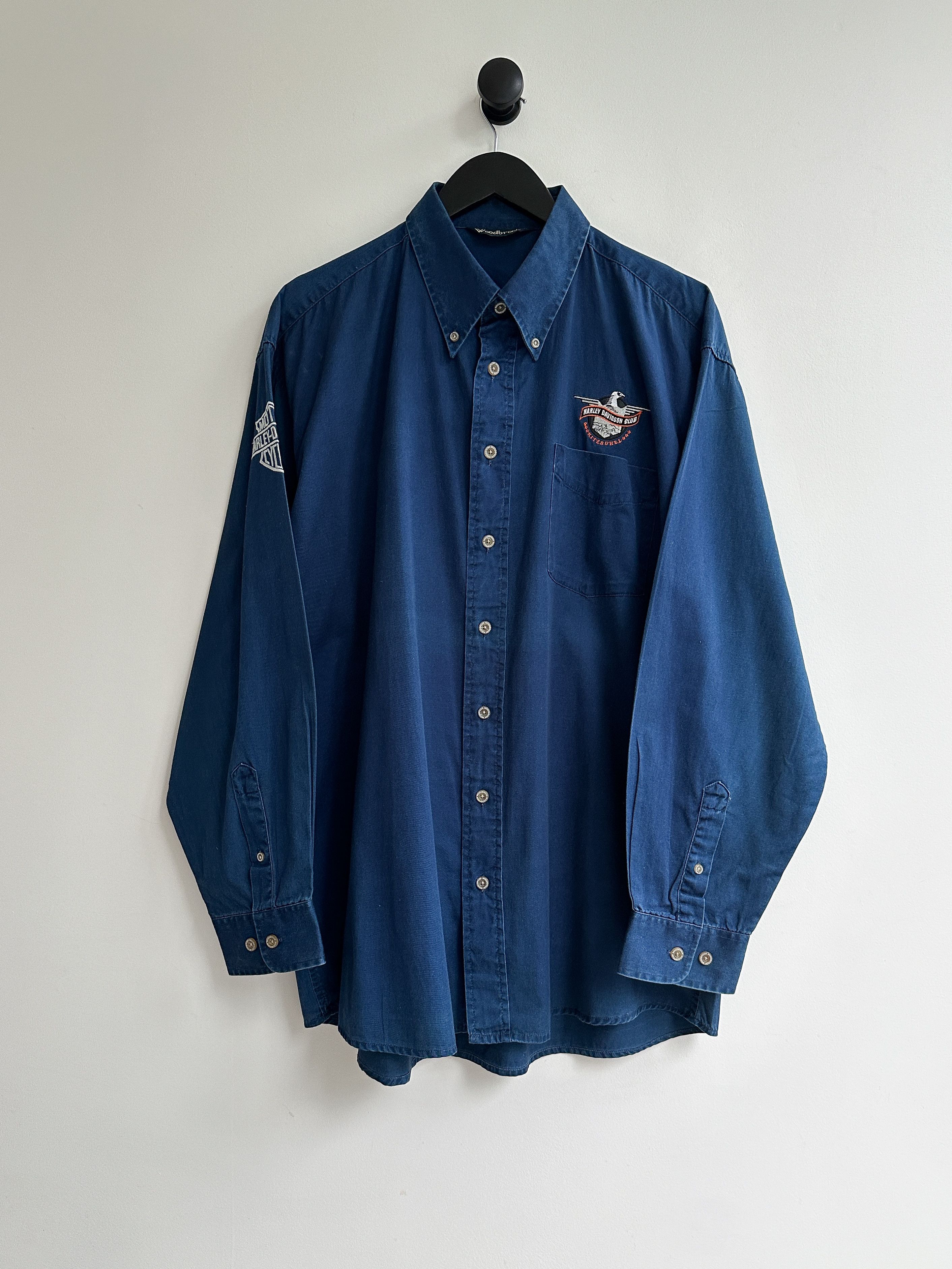 Harley Davidson Vintage Woodbrook Harley Davidson Club Shirt Size US XL / EU 56 / 4 - 1 Thumbnail