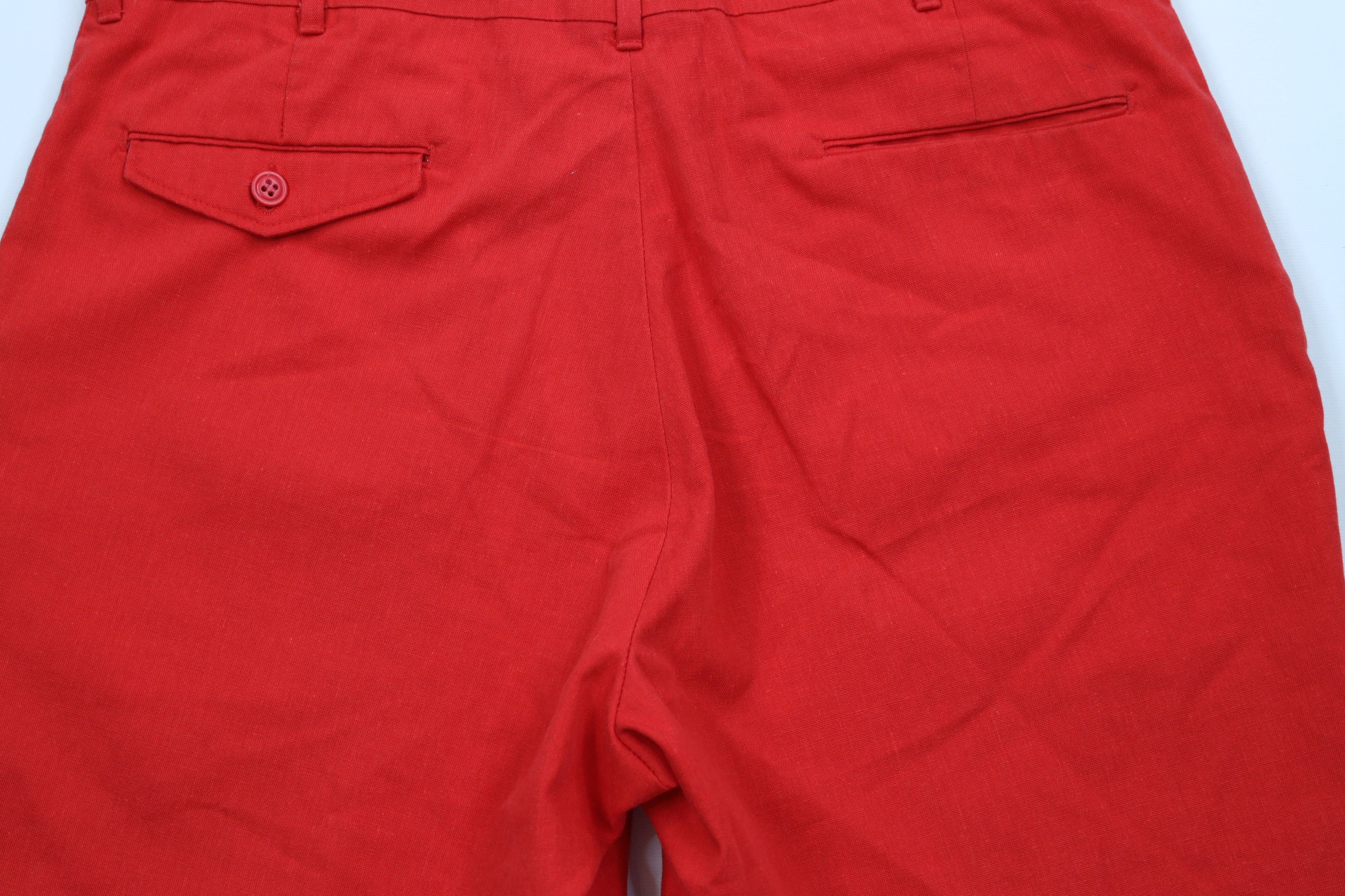 Vintage Vintage 70s Streetwear Above Knee Chino Shorts Red USA Size US 36 / EU 52 - 10 Thumbnail