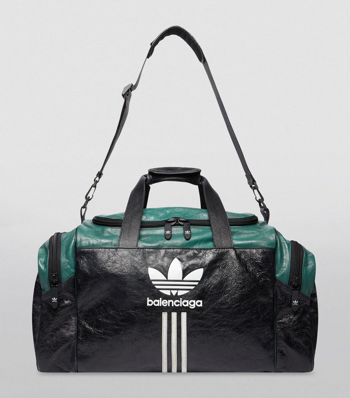 Adidas × Balenciaga 💥LIMITED💥Bale X Adidas Trefoil Leather Gym Travel Duffle Bag Size ONE SIZE - 2 Thumbnail