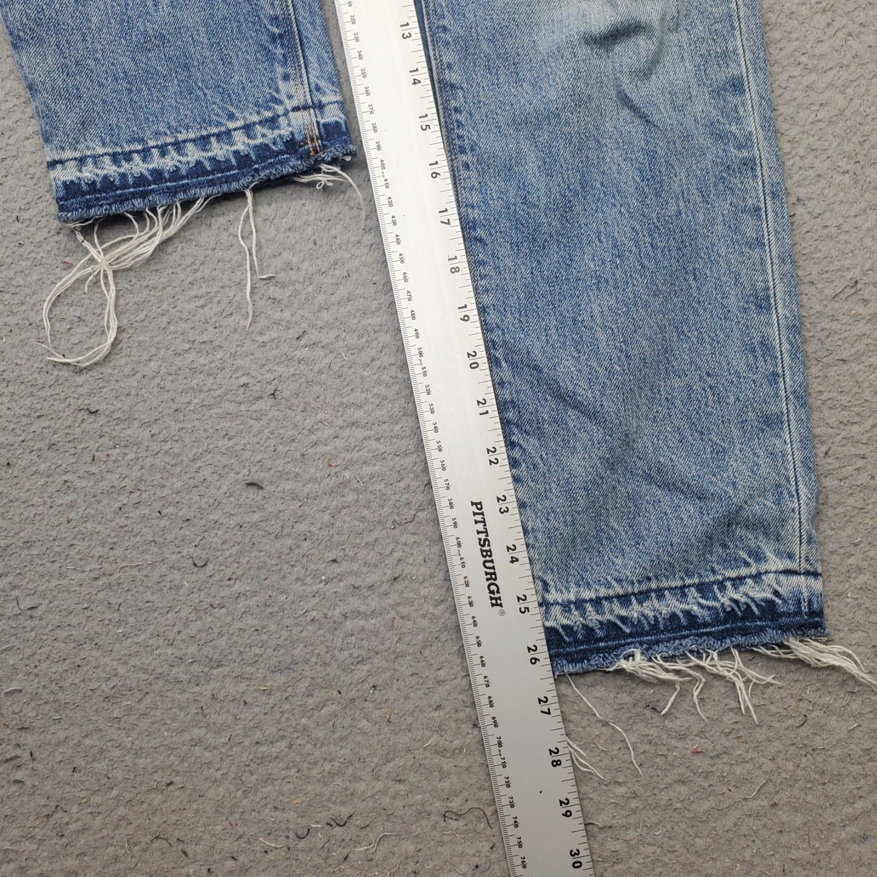 Hudson Hudson Jeans Womens 24 Blue Denim Distressed High Waist Boyfriend Jeans Size 42" / US 20 - 4 Thumbnail