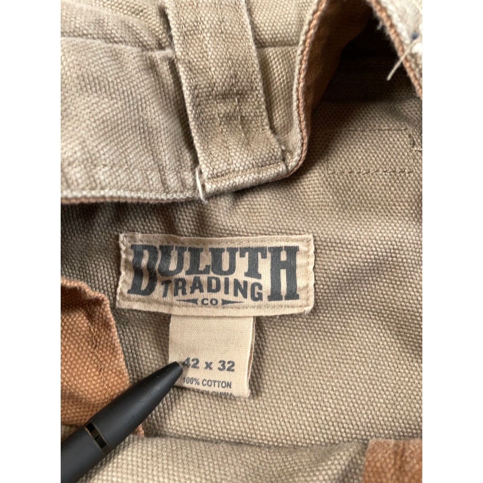Vintage DULUTH Relaxed Fit Cargo Pants Men's 42 x 30 Beige Canvas Workwear Outdoor Size US 42 / EU 58 - 3 Thumbnail