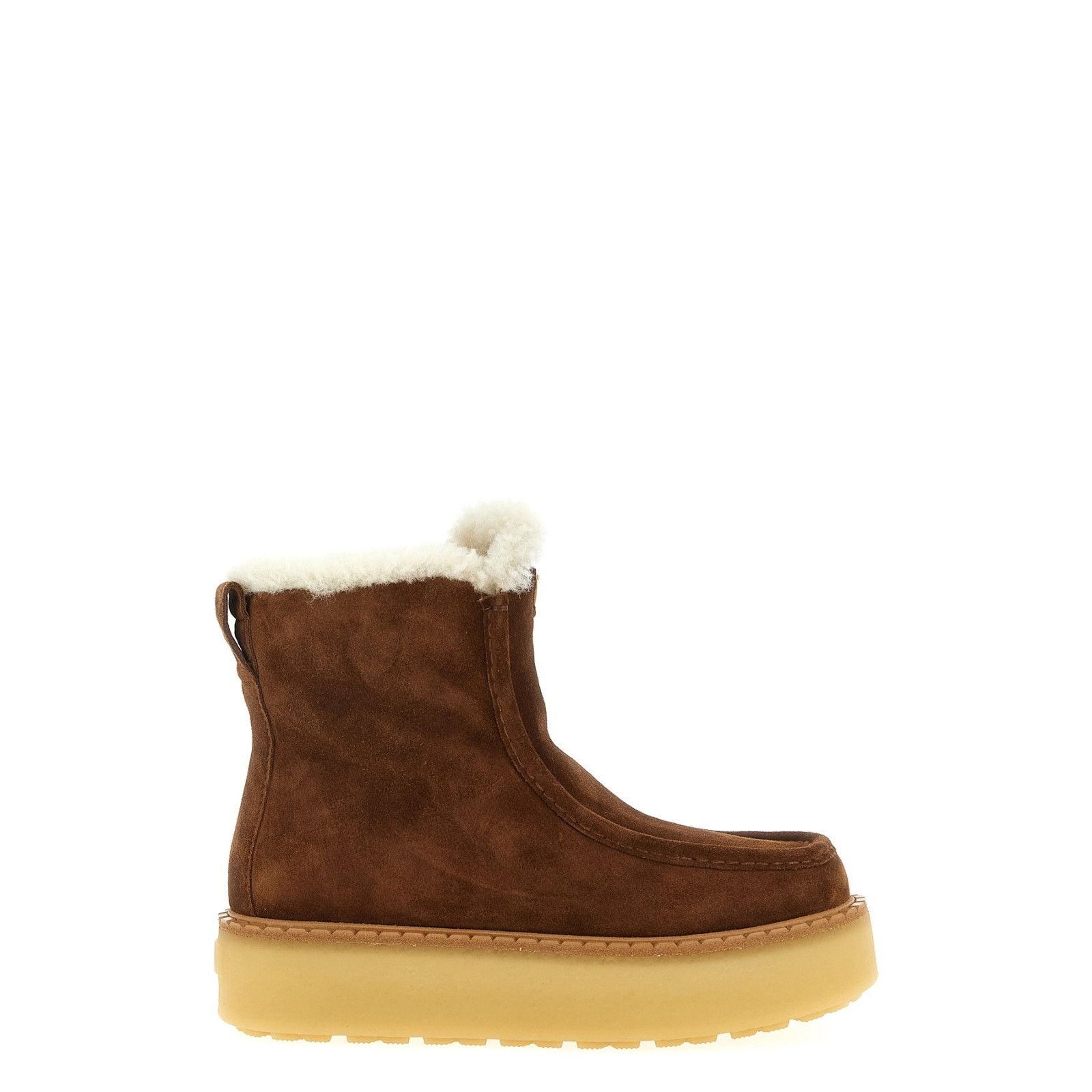PRADA Cocoa Brown Suede/Shearling Boots New & Authentic (Wom