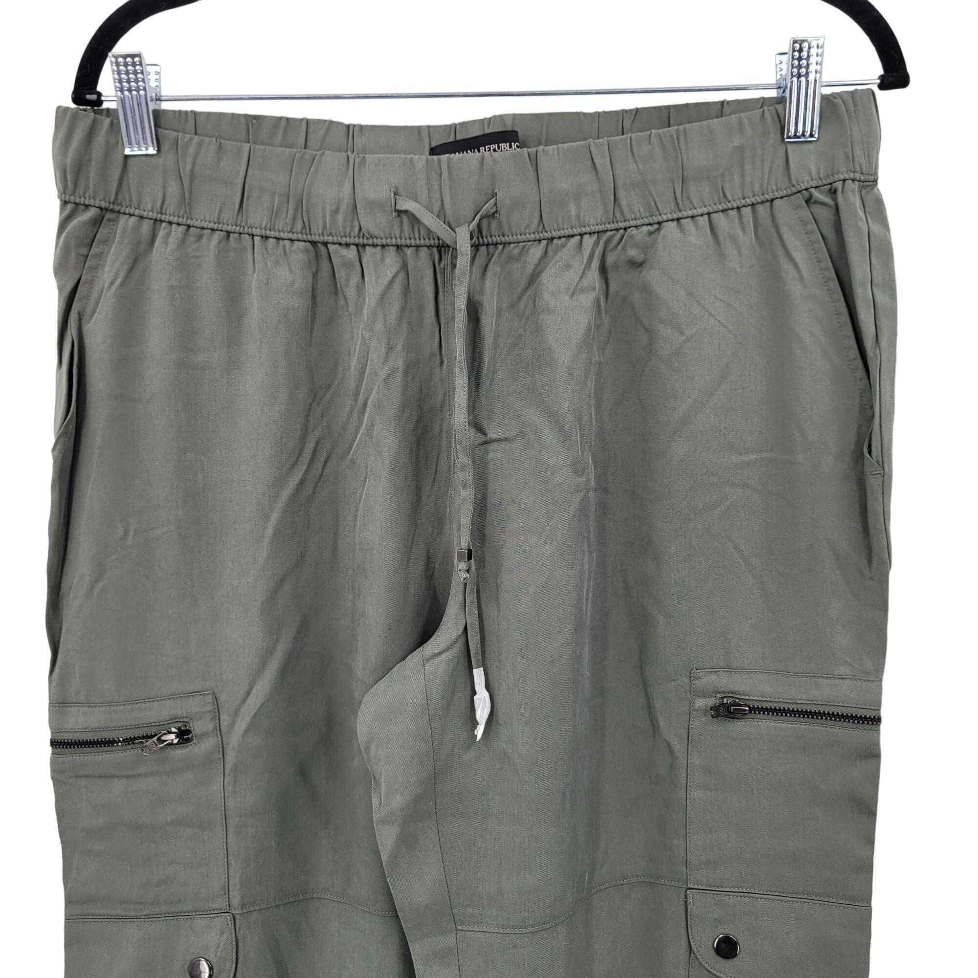 Banana Republic Banana Republic Cargo Jogger Pants M Olive Green Elastic Wai Size 32" / US 10 / IT 46 - 4 Thumbnail