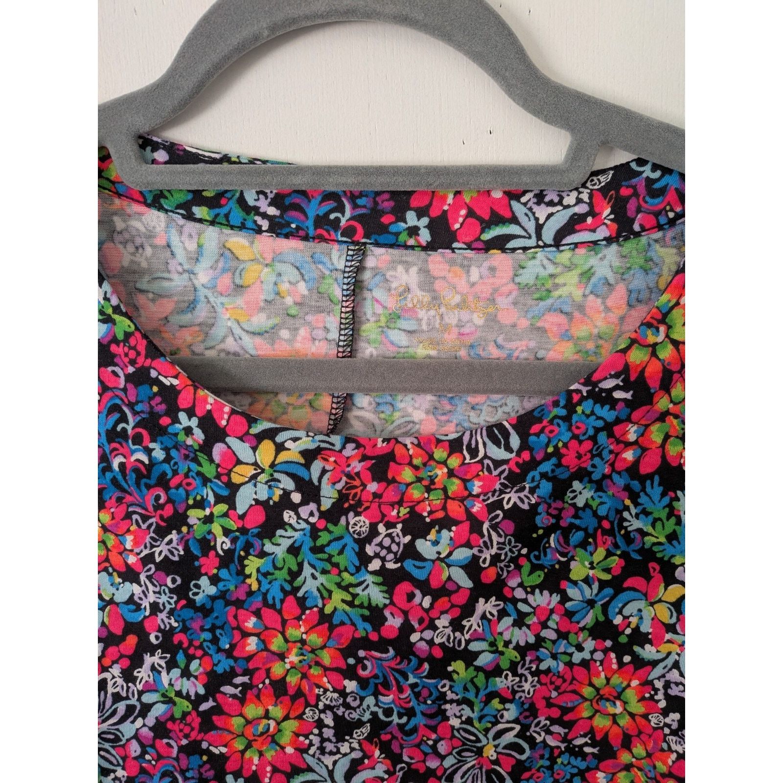 Lilly Pulitzer Lilly Pulitzer Etta Dress Floral Multi-Color Pink Blue M Size M / US 6-8 / IT 42-44 - 2 Thumbnail