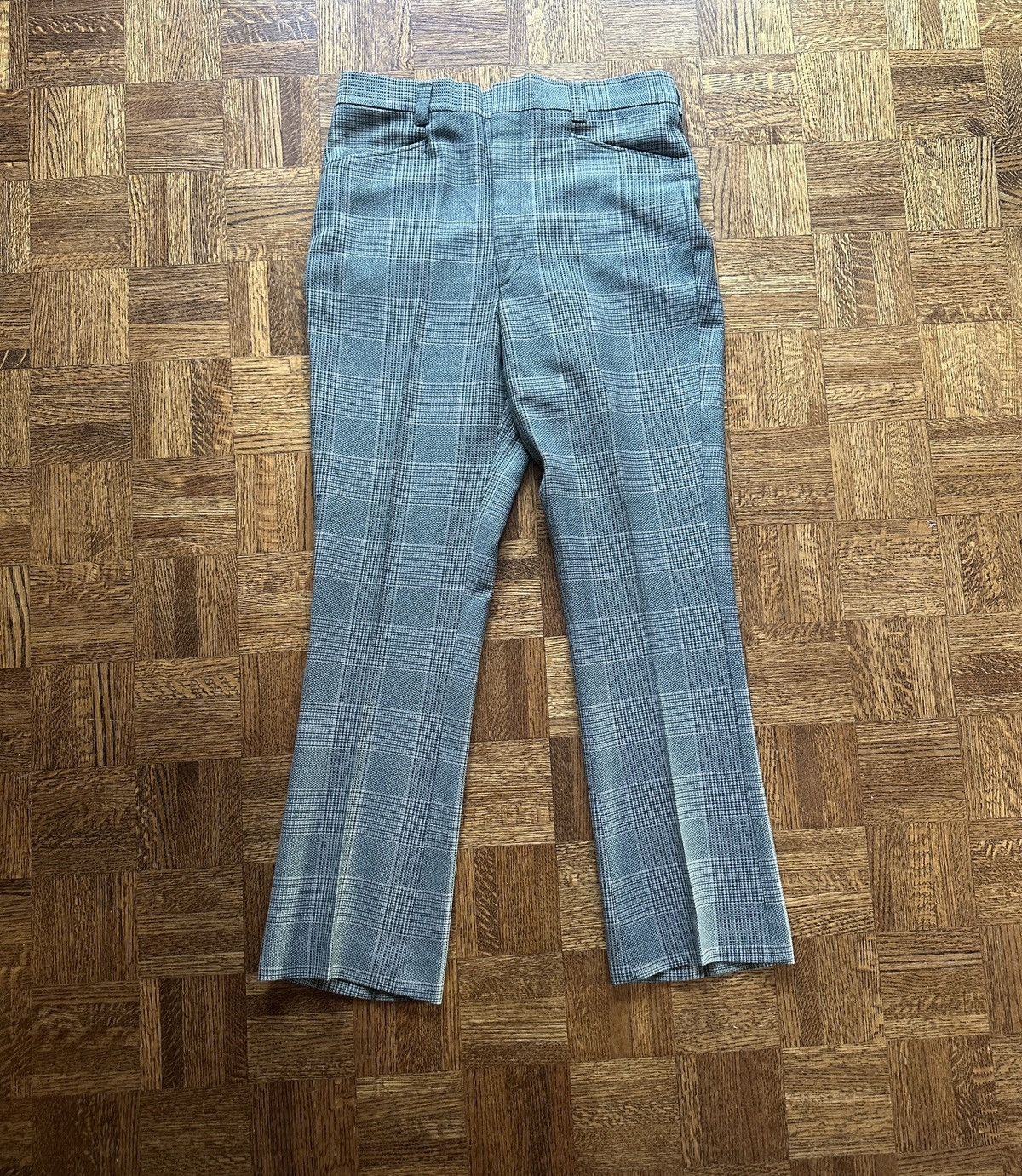 Vintage Vintage 70s Sears Plaid Give and Take Stretch Slacks Trouser Size US 35 - 1 Thumbnail
