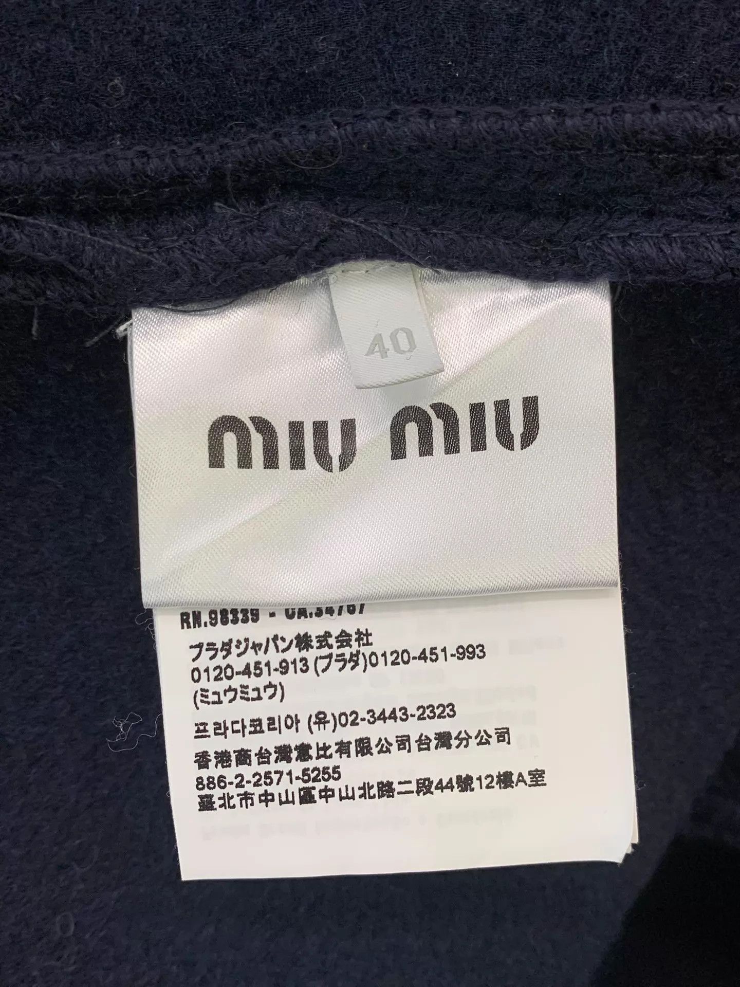 Miu Miu MIU MIU Navy Blue Wool Short Jacket Size 40 New Size S / US 4 / IT 40 - 5 Thumbnail