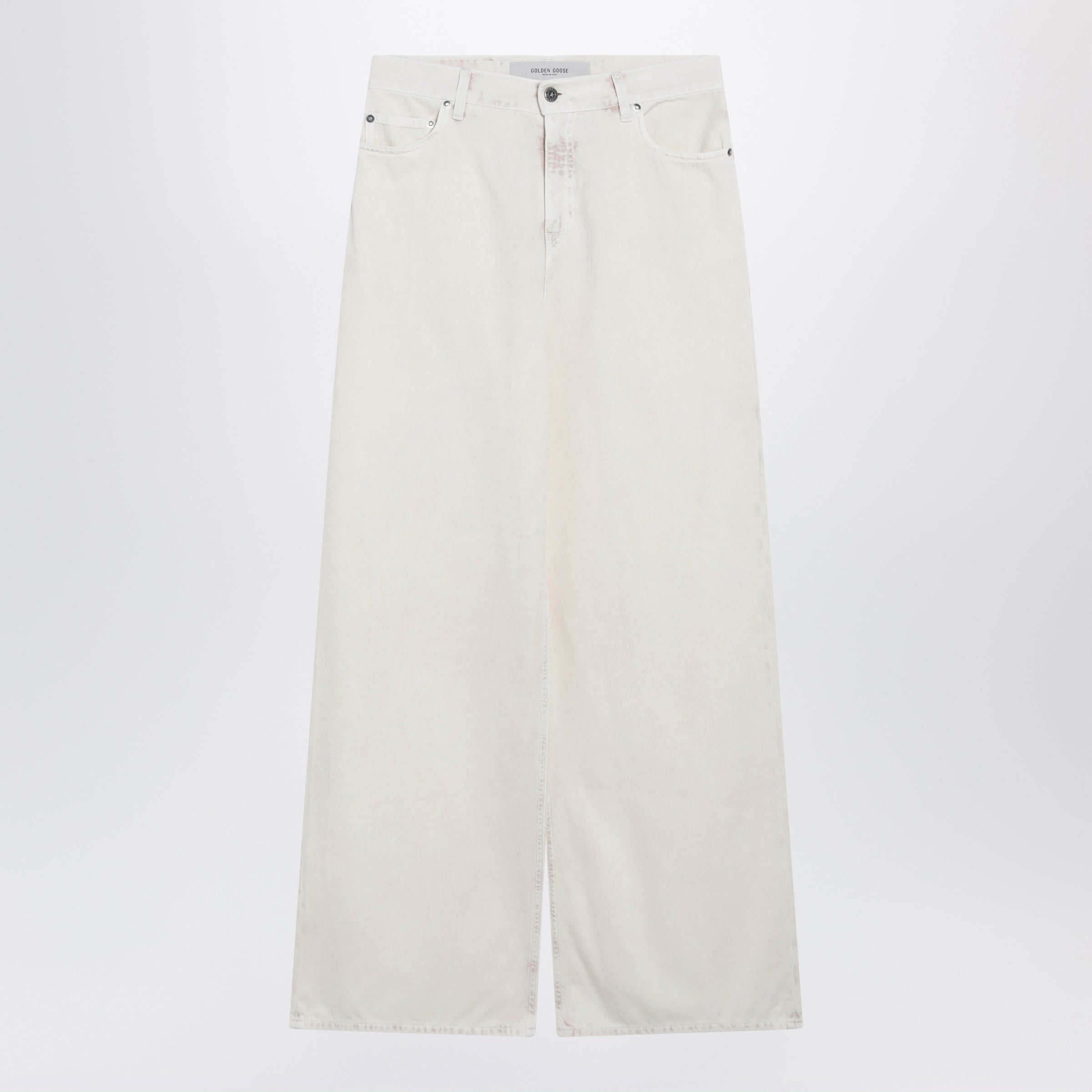 Golden Goose Golden Goose White Wide-Leg Denim Trousers Size 26" / US 2 / IT 38 - 1 Thumbnail