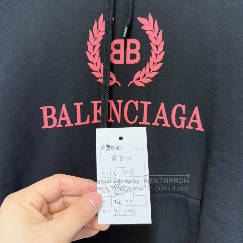 Balenciaga Balenciaga Mai Hui Black and Pink Hoodie Size US S / EU 44-46 / 1 - 7 Thumbnail