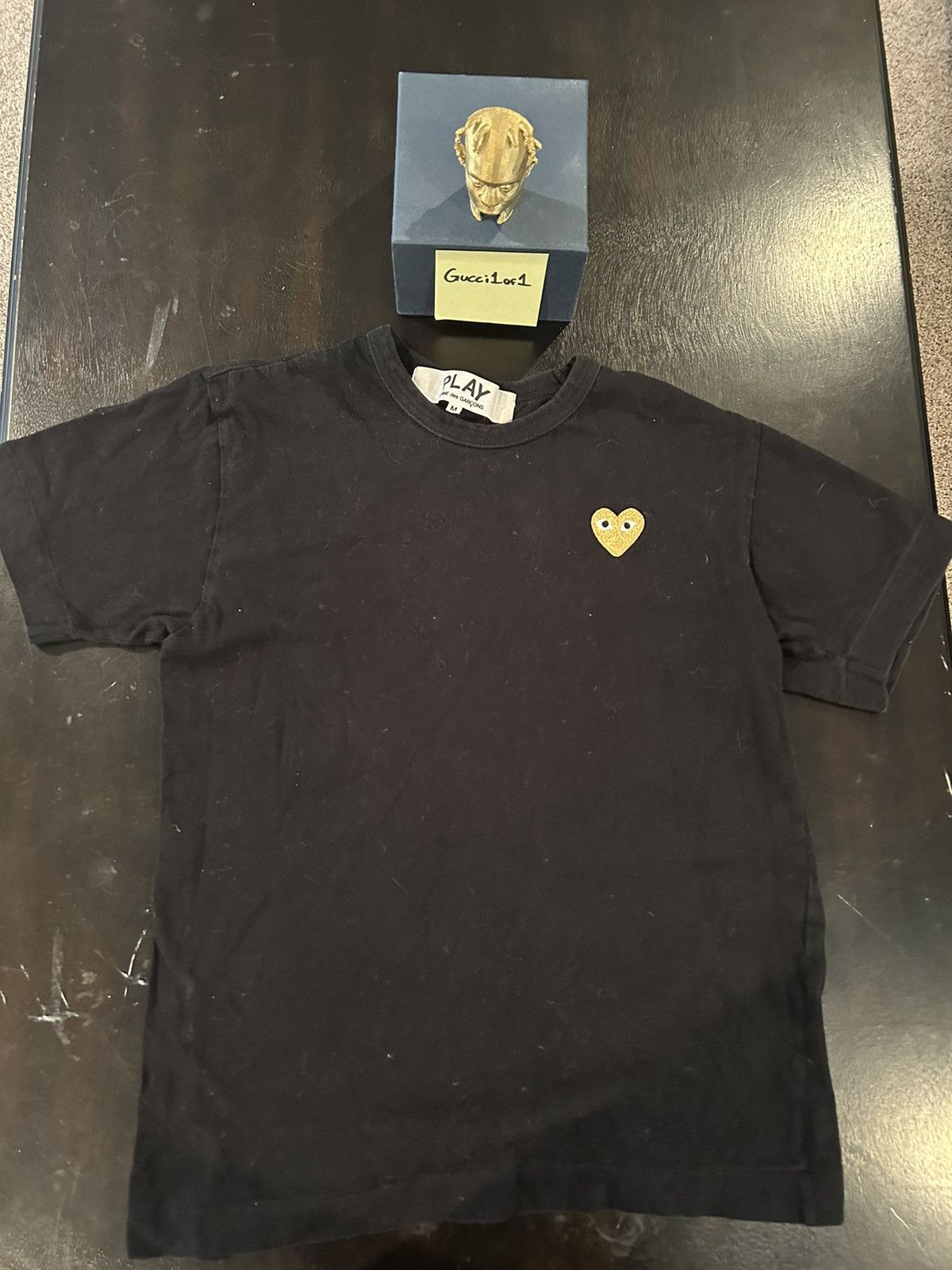 Comme des Garcons Comme Des Garcon Gold heart logo tee Size US M / EU 48-50 / 2 - 1 Thumbnail