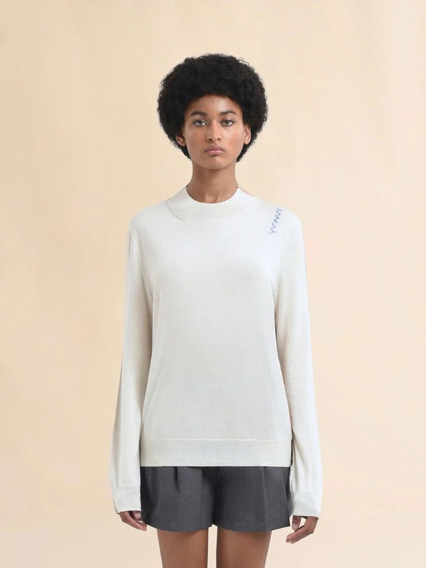Marni o1f1d3z0326 Crewneck Knitted Jumper in Multicolor Size L / US 10 / IT 46 - 2 Thumbnail