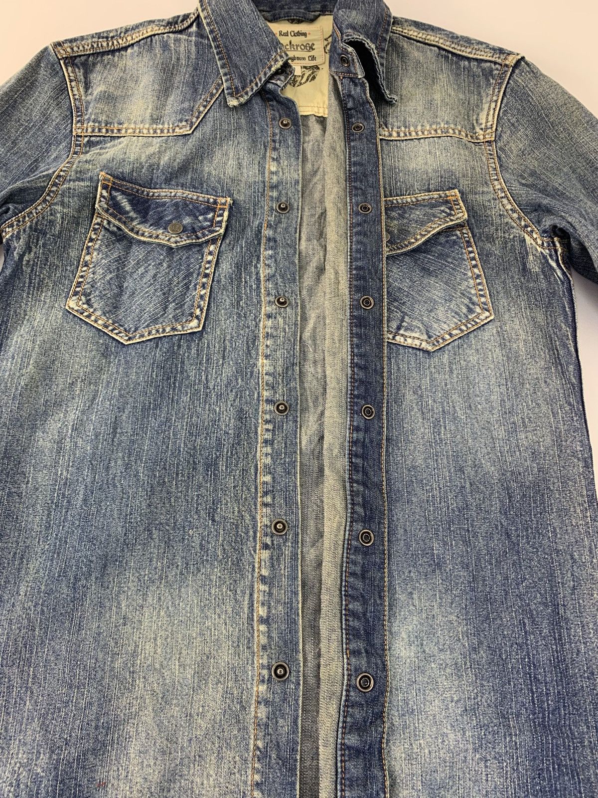 JACKROSE Jackrose x The Rolling Stones Denim Snap Button Shirt Jacket Size US S / EU 44-46 / 1 - 5 Thumbnail