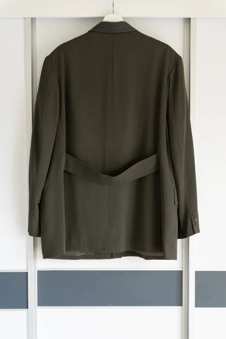 Yohji Yamamoto Yohji Yamamoto size m 91aw 6.1 Sheepskin Collar Dark Green Size 36R - 2 Thumbnail