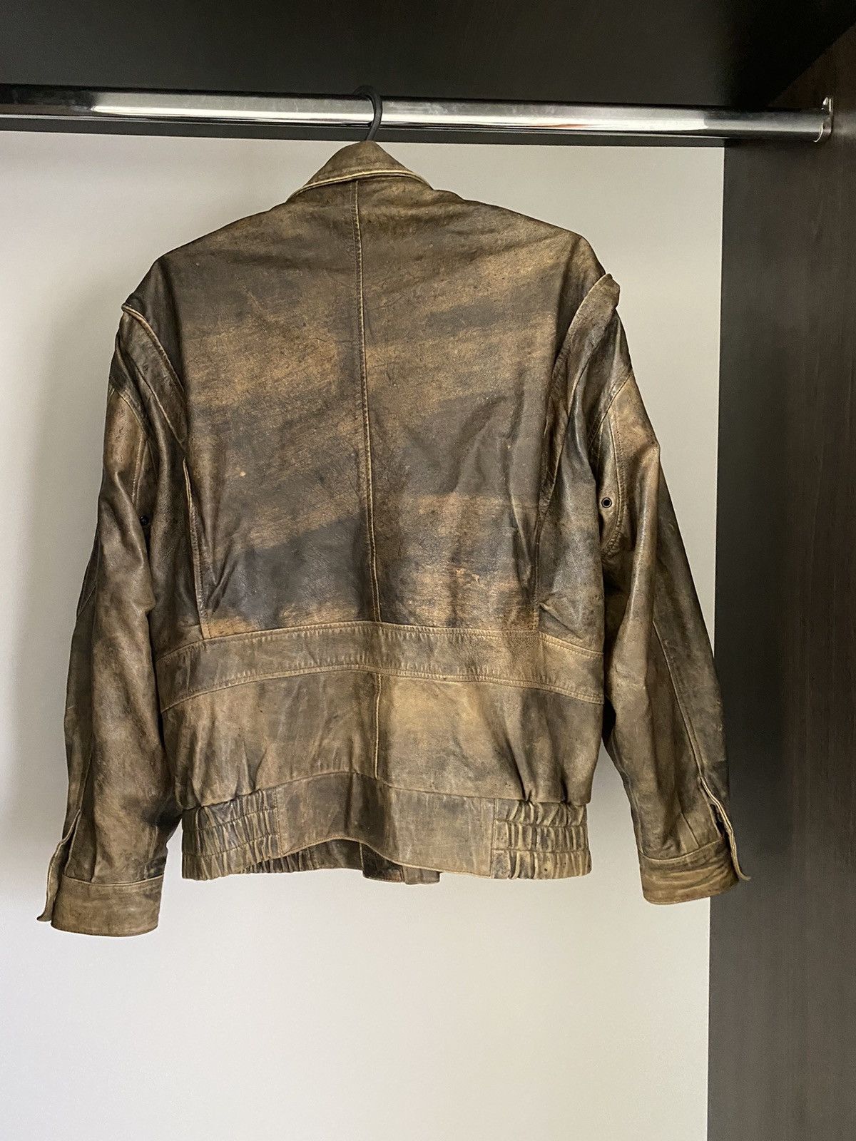 Japanese Brand × Vintage Vintage Leather Bomber Jacket Like Avirex Size US S / EU 44-46 / 1 - 4 Thumbnail