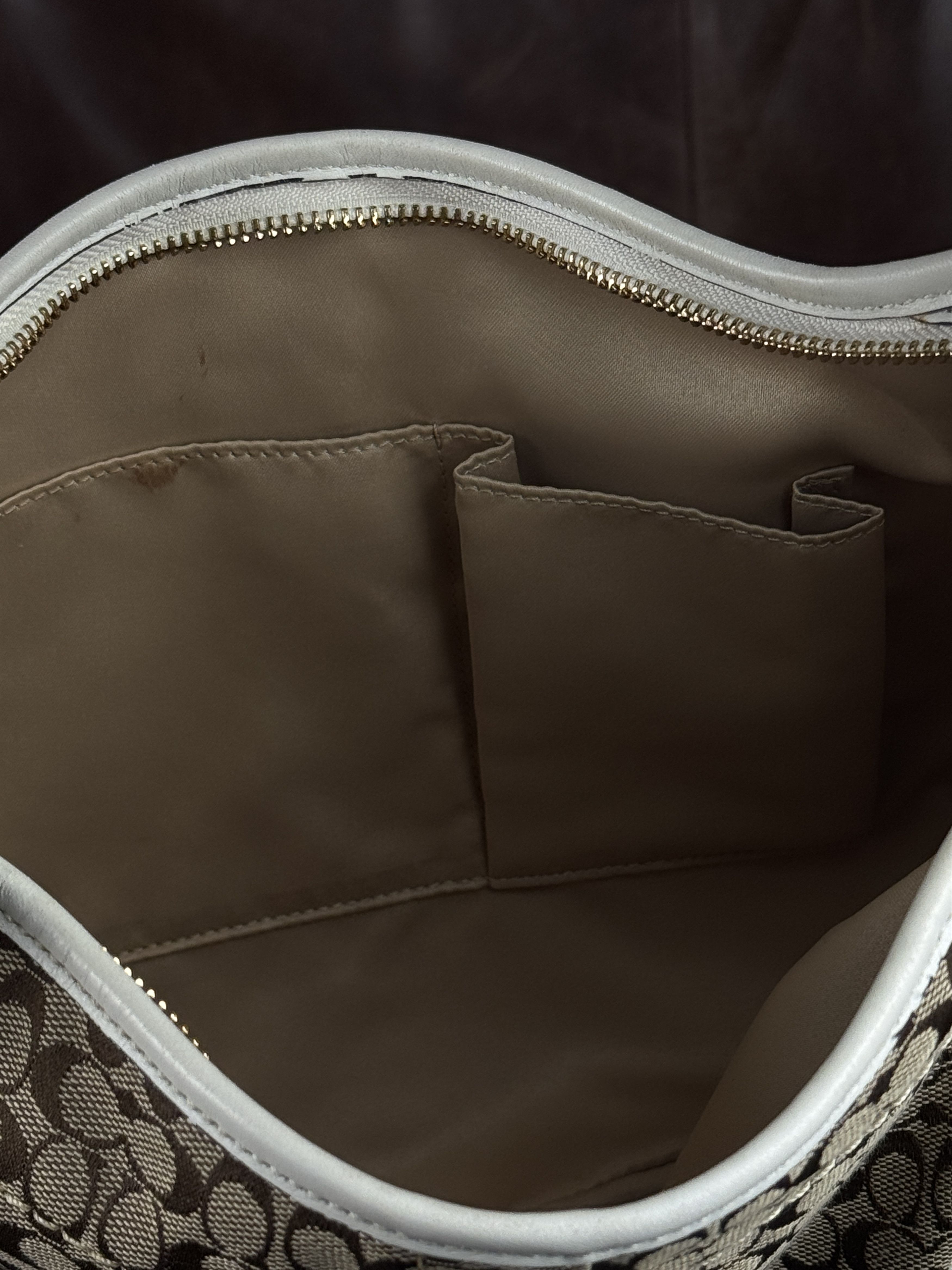Coach Vintage Coach Ergo Hobo Signature Bag White and Beige Size ONE SIZE - 12 Thumbnail