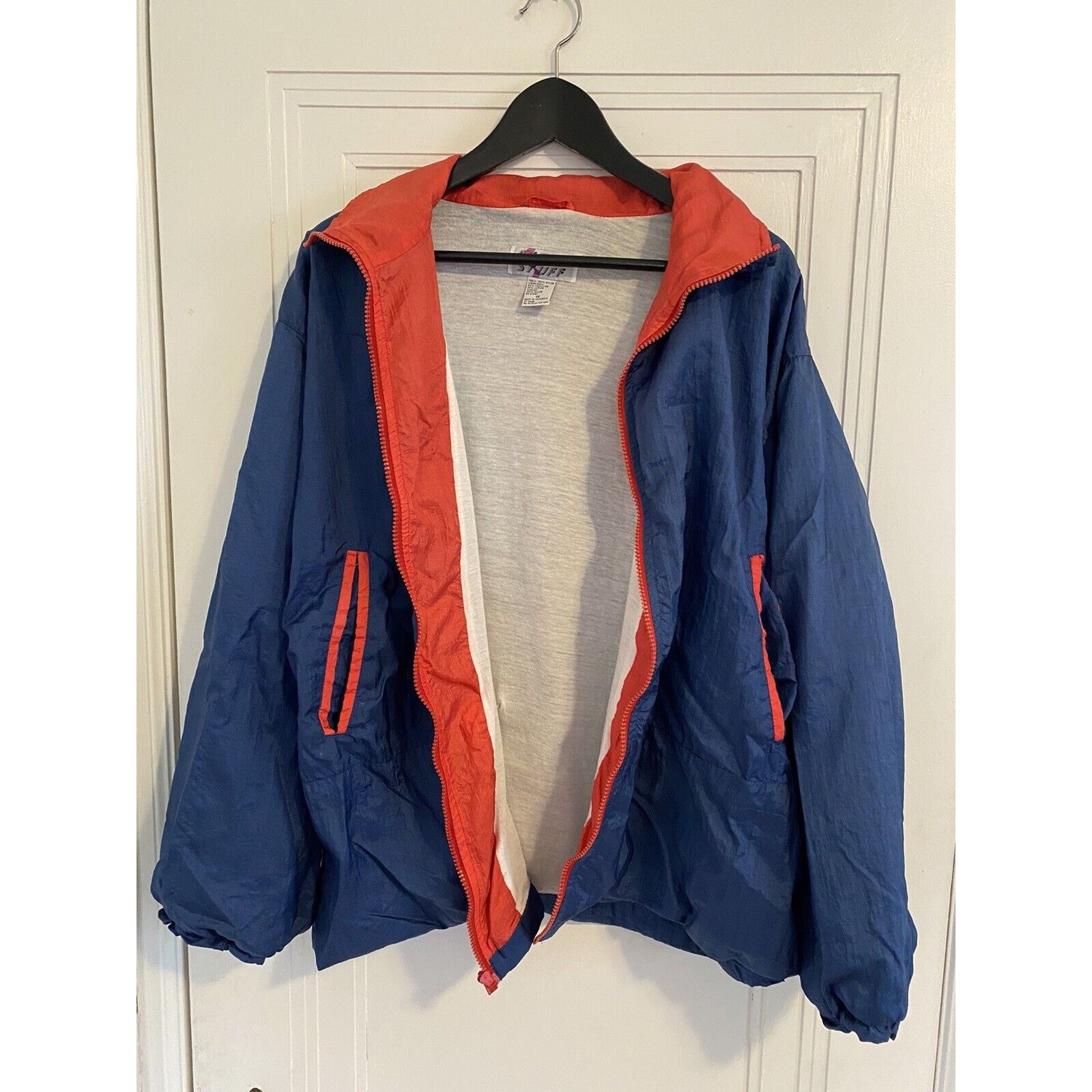 Other Vintage Active Stuff Blue and Red Zip-Up Windbreaker Size XL / US 12-14 / IT 48-50 - 2 Thumbnail