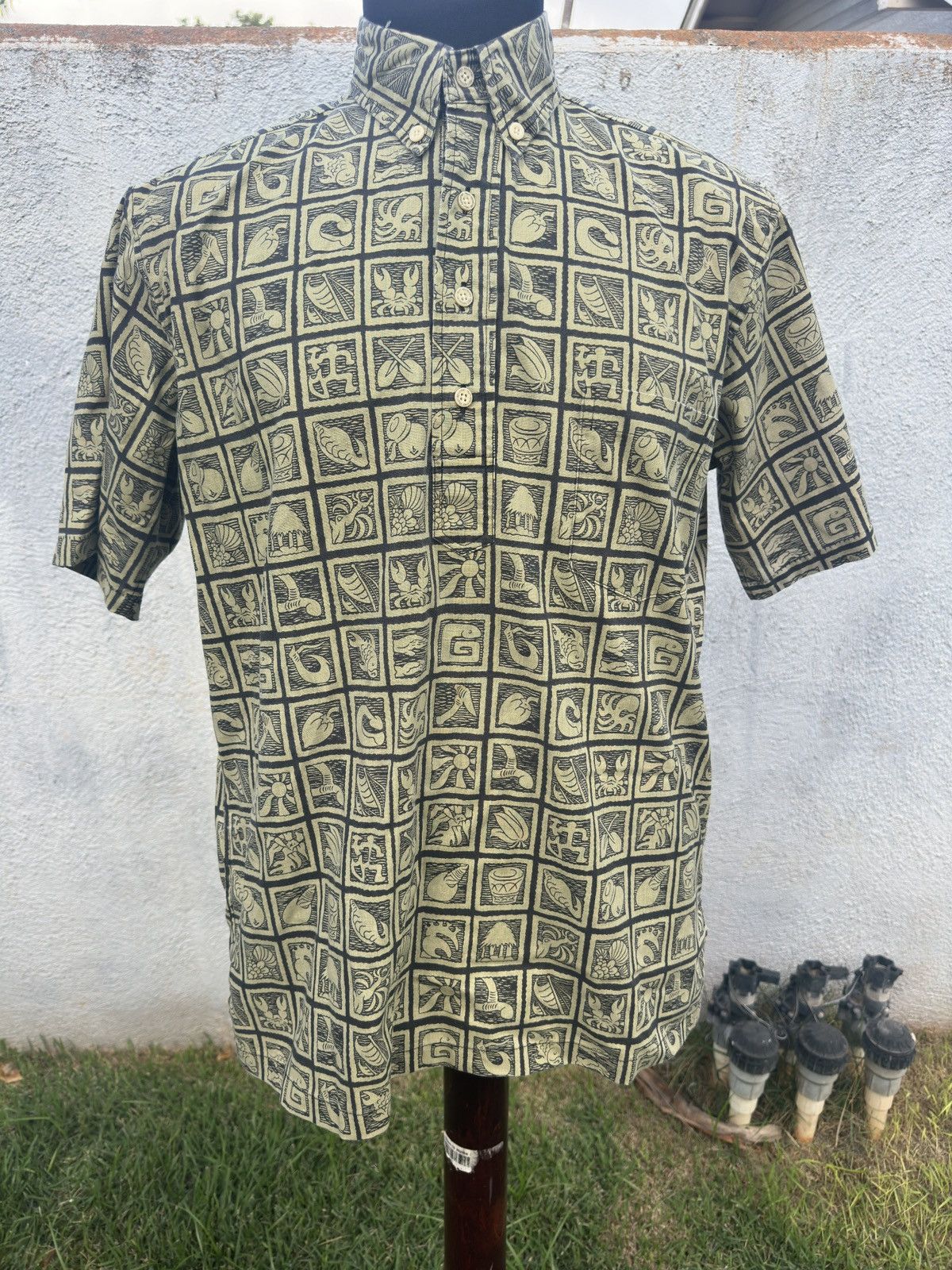 Reyn Spooner Reyn Spooner Dietrich Varez Hawaiian Print Green Men's Small Size US S / EU 44-46 / 1 - 1 Thumbnail
