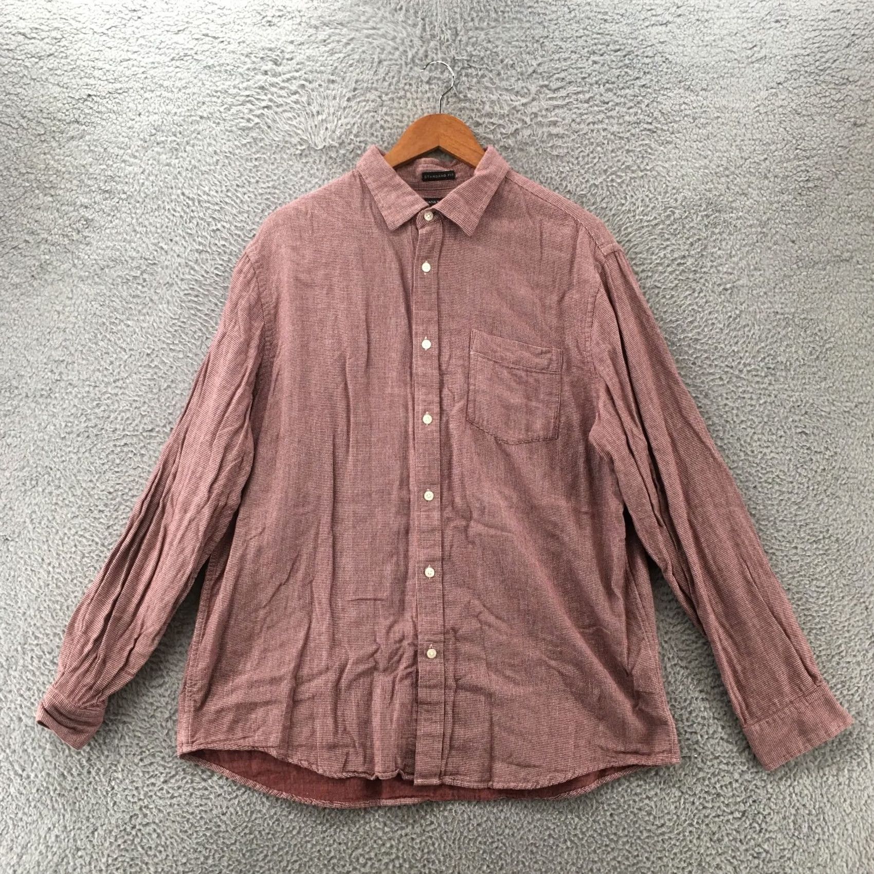 Banana Republic Banana Republic Long Sleeve Shirt Mens XL Red Cotton Button Up Chest Pocket Size US XL / EU 56 / 4 - 2 Thumbnail