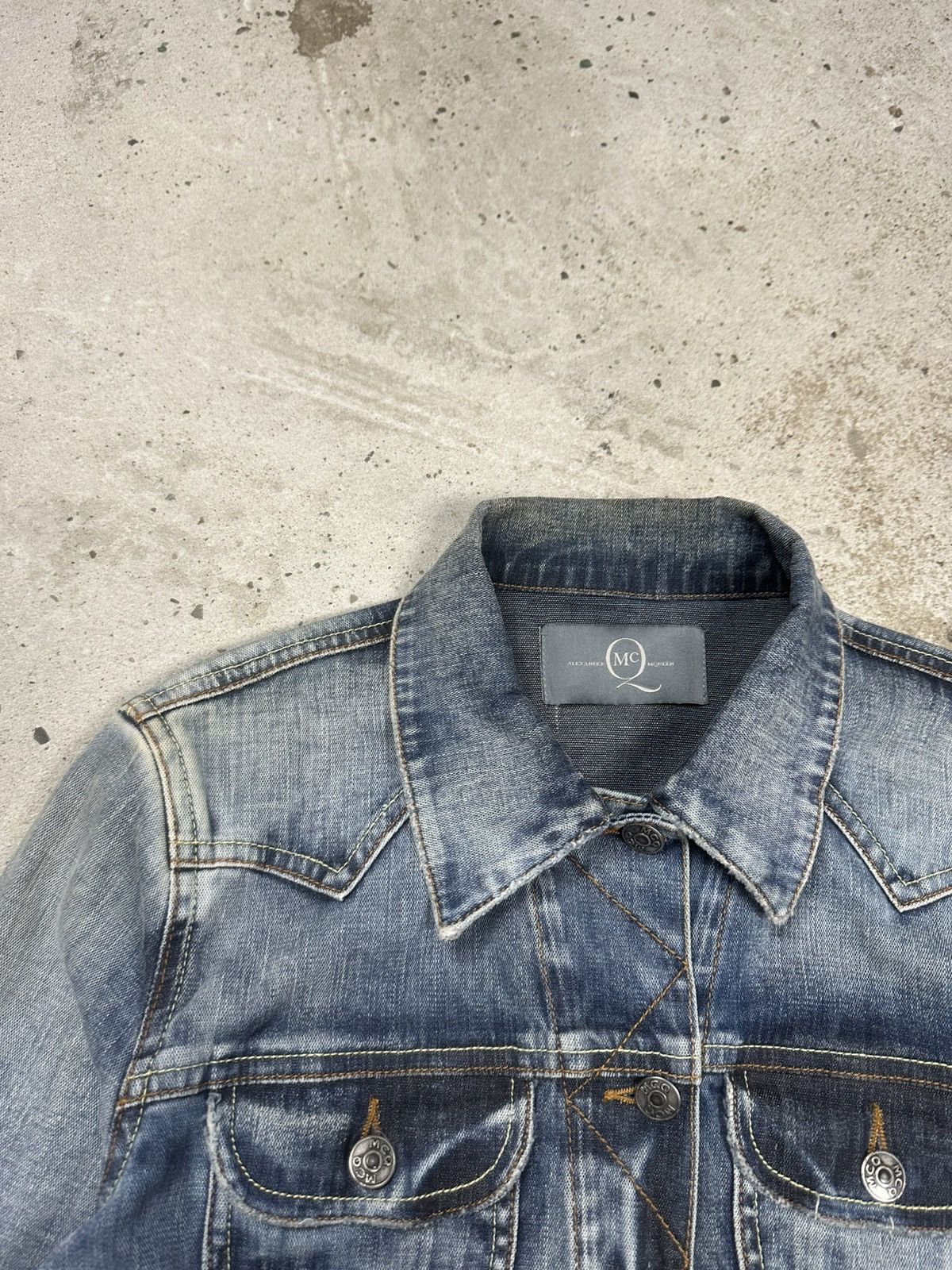 Alexander McQueen Alexander McQueen Blue Denim Skull Wings Jeans Stone Wash Size L / US 10 / IT 46 - 9 Thumbnail