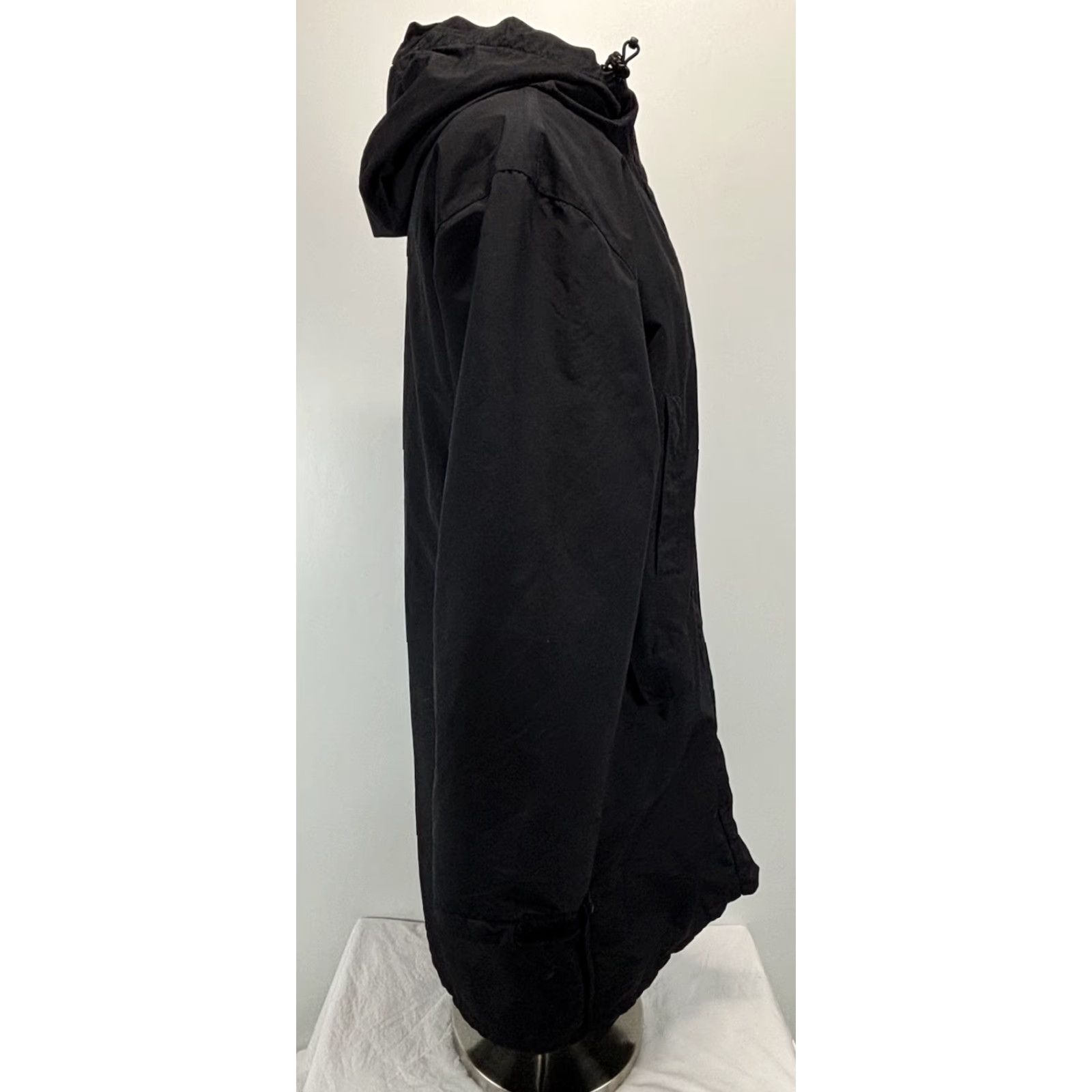 Lands' End Lands' End Black Long Coat Parka Women M 10 12 Fleece Lined Zip Hook & Loop Winter Nylon Polyester Lining Zipper Women Size M / US 6-8 / IT 42-44 - 4 Thumbnail