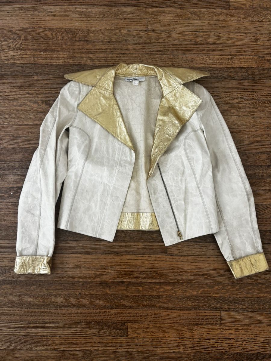 Junko Shimada Junko Shimada Gold Leather Jacket Size M / US 6-8 / IT 42-44 - 1 Thumbnail