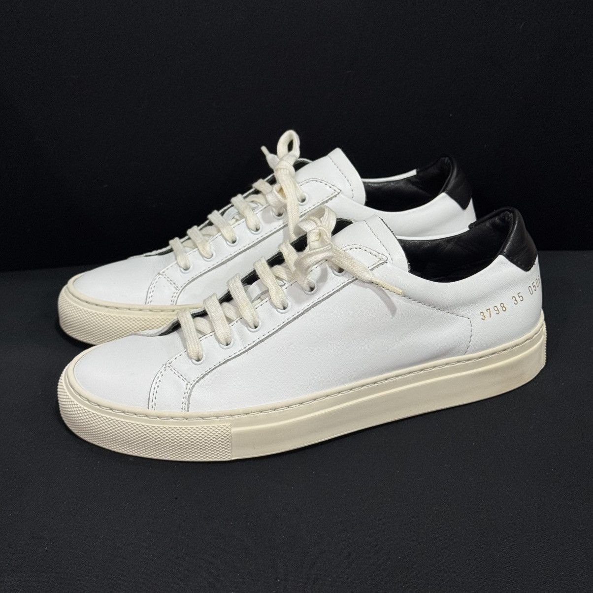 Common Projects Common Projects Women’s Achilles Low – White/Black Size US 5 / IT 35 - 2 Thumbnail