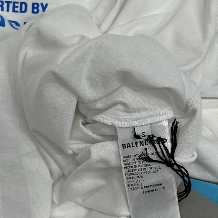 Balenciaga Balenciaga Balenciaga White Logo Print Short Sleeve TShirt Size US S / EU 44-46 / 1 - 4 Thumbnail