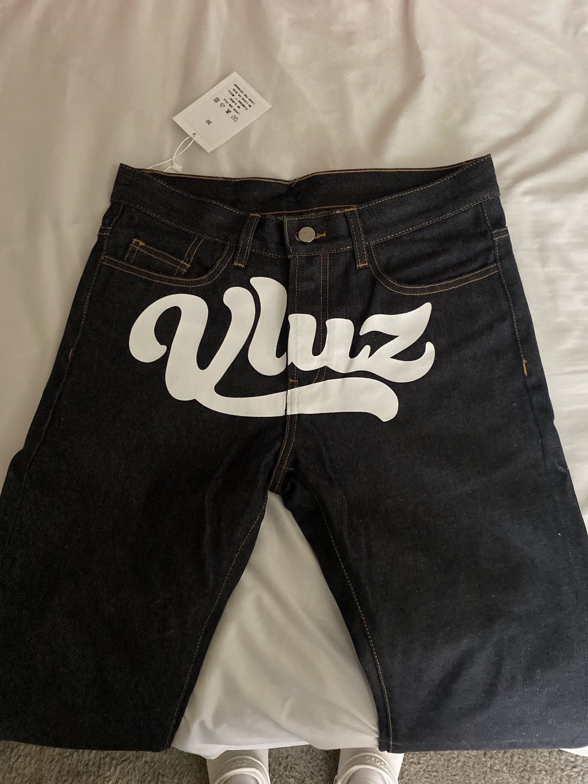 image of Vintage Vulnerable Living Pants (White) in Black/White, Men's (Size 30)