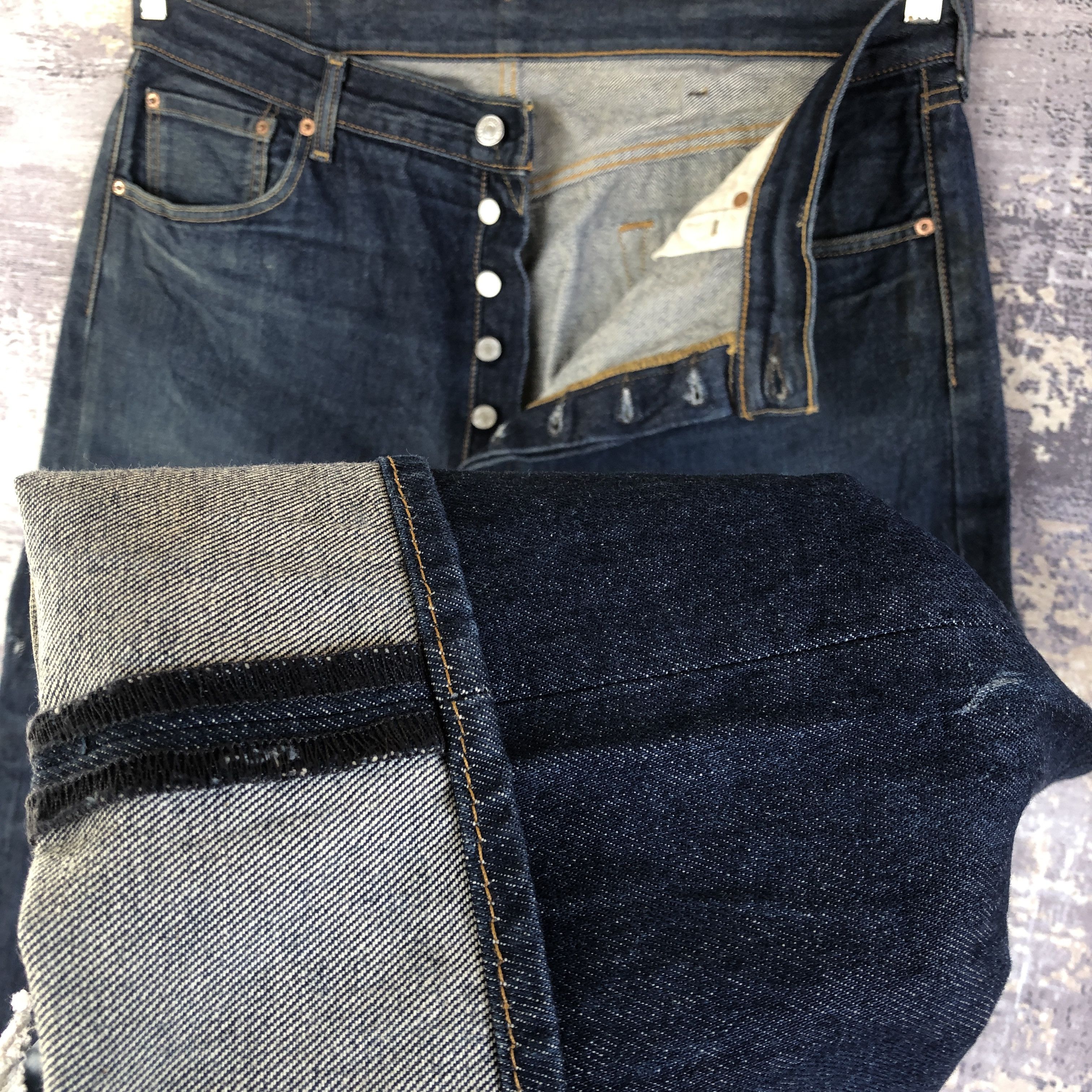 Levi's Vintage Y2K Levis 501 RedTab DarkWash Button Fly Jeans Denim Size US 36 / EU 52 - 8 Thumbnail