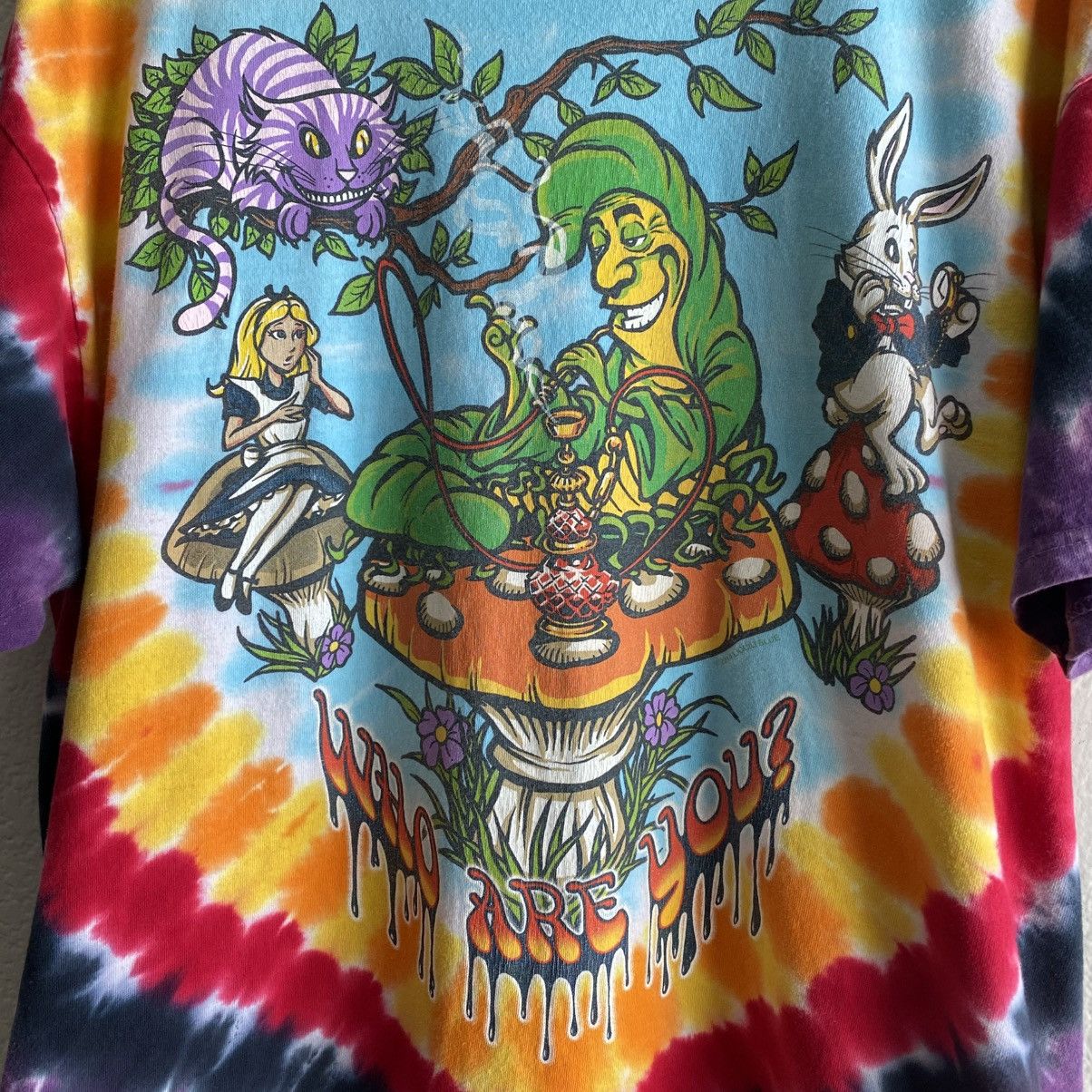 Vintage Vintage Liquid Blue Alice in Wonderland Tie Dye Tee Shirt Size US XXL / EU 58 / 5 - 2 Thumbnail