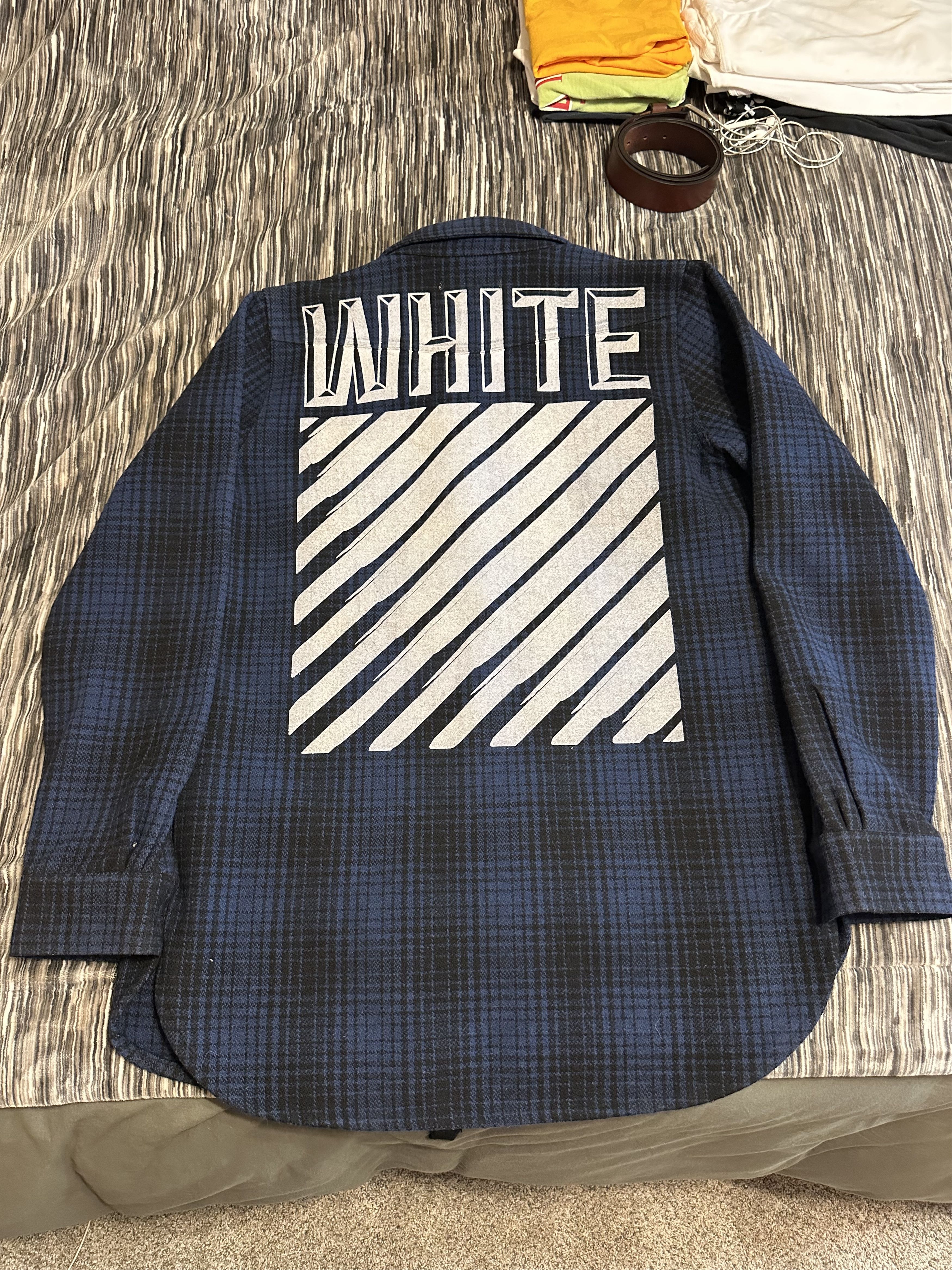 OFF-WHITE c/o VIRGIL ABLOH TARTAN FLANNEL SHIRT M