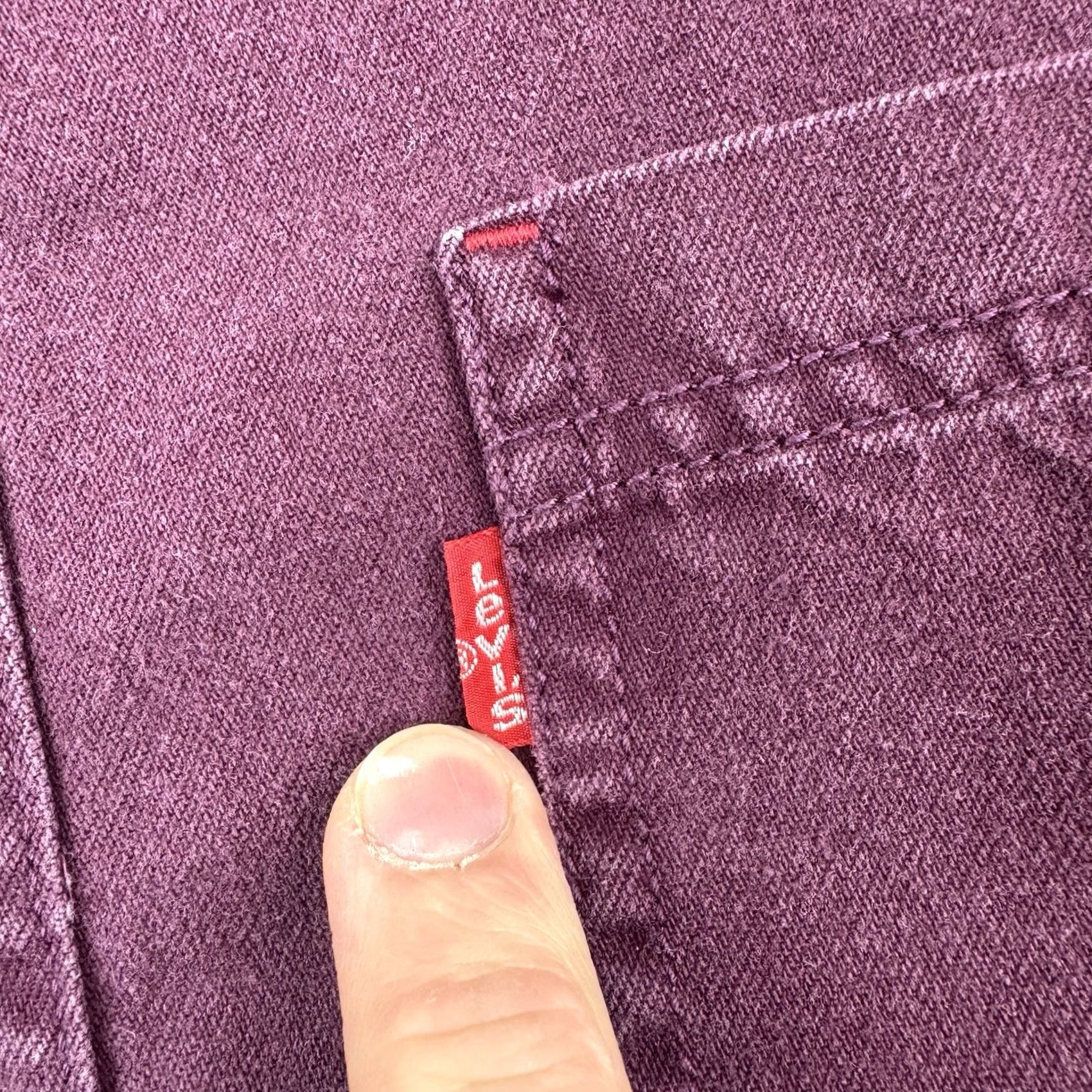 Levi's VINTAGE Levi's Button-Up Shirt Men XL Red 90s Cowboy Workwear Solid Cotton Collar Long Sleeve Button-Up Size US XL / EU 56 / 4 - 3 Thumbnail