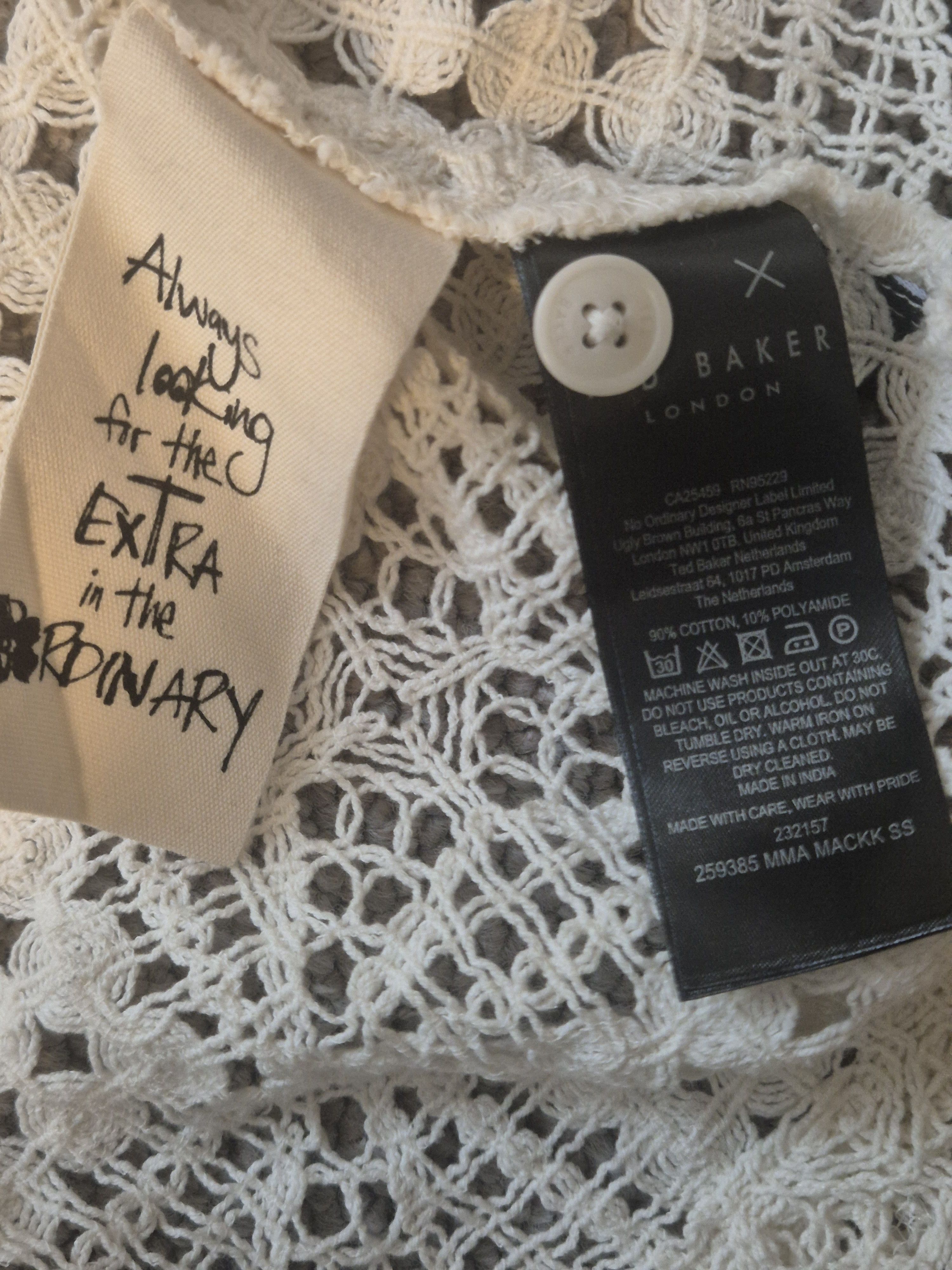 Ted Baker TED BAKER SS Mackk crochet cotton-blend shirt Size US L / EU 52-54 / 3 - 4 Thumbnail