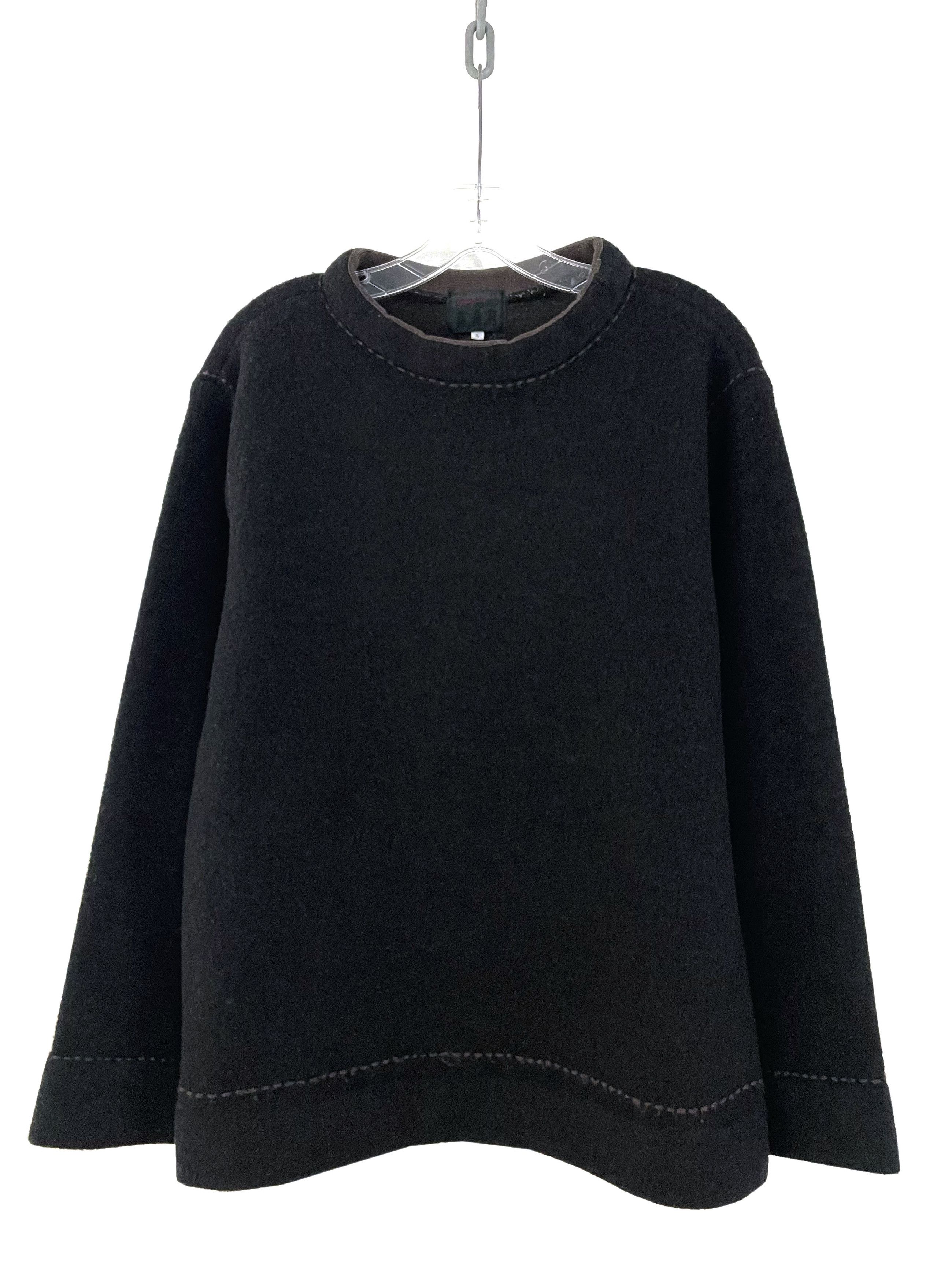 Yohji Yamamoto AAR Contrast Stitch Wool Sweater Size US L / EU 52-54 / 3 - 1 Thumbnail