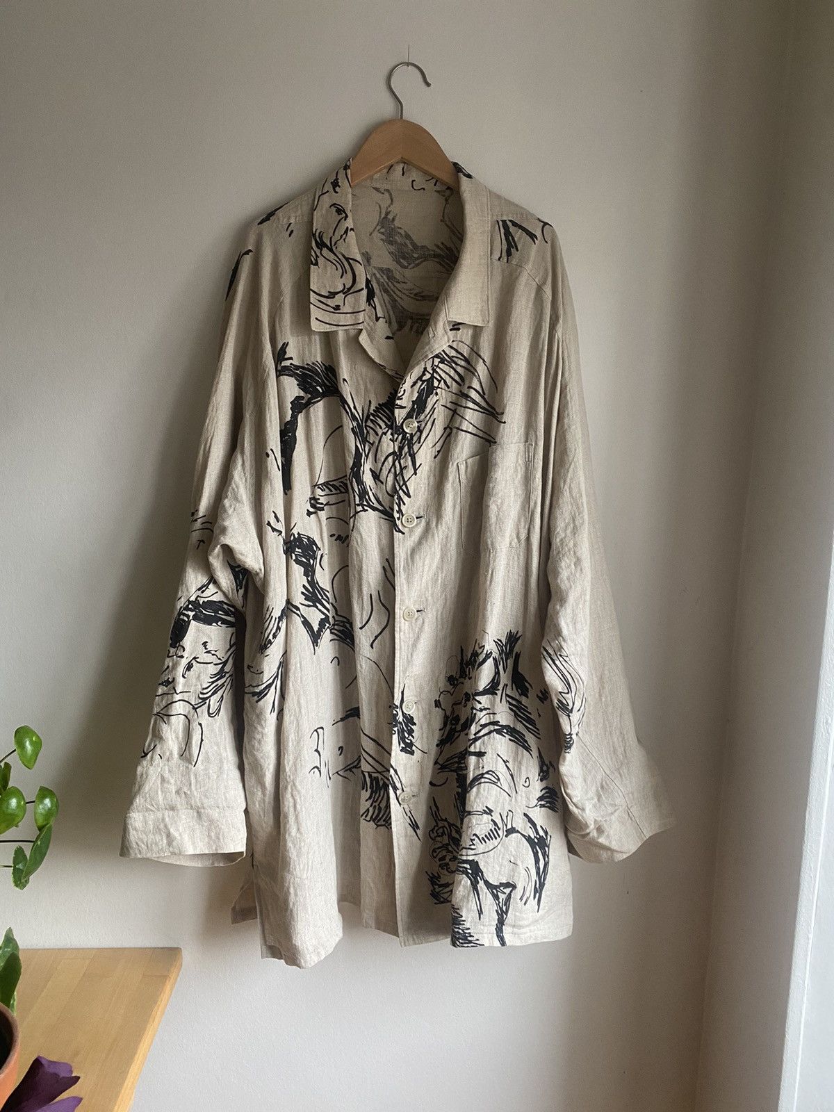 Yohji Yamamoto Yohji Yamamoto pour Homme 18ss Yuuka Asakura linen shirt |  Grailed