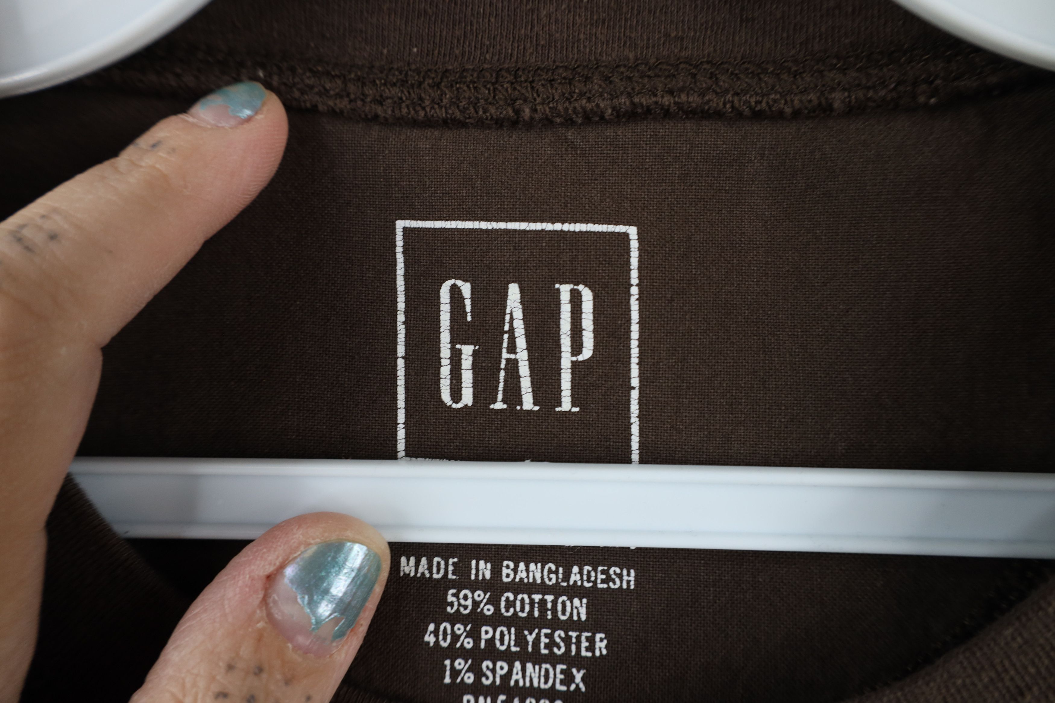 Gap × Vintage Vintage Gap Thermal Waffle Knit Long Sleeve T-Shirt Brown Size US M / EU 48-50 / 2 - 4 Thumbnail
